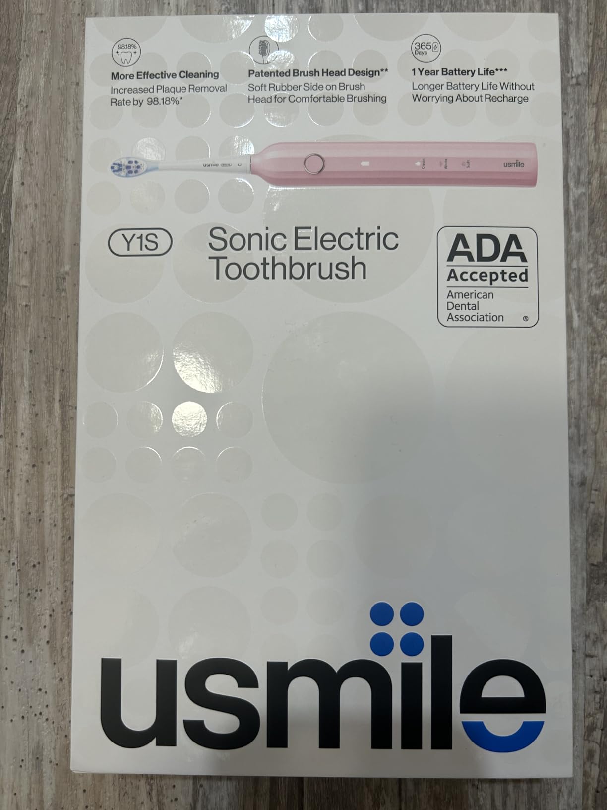 usmile P10S Sonic Electric Toothbrush, 180-Day Battery, Blue | 3 Modes Deep Clean & Whitening, Cushioned Gum-Care Brush Head for Sensitive Teeth, Smart Timer, 2 Heads, Rechargeable customer photo 2