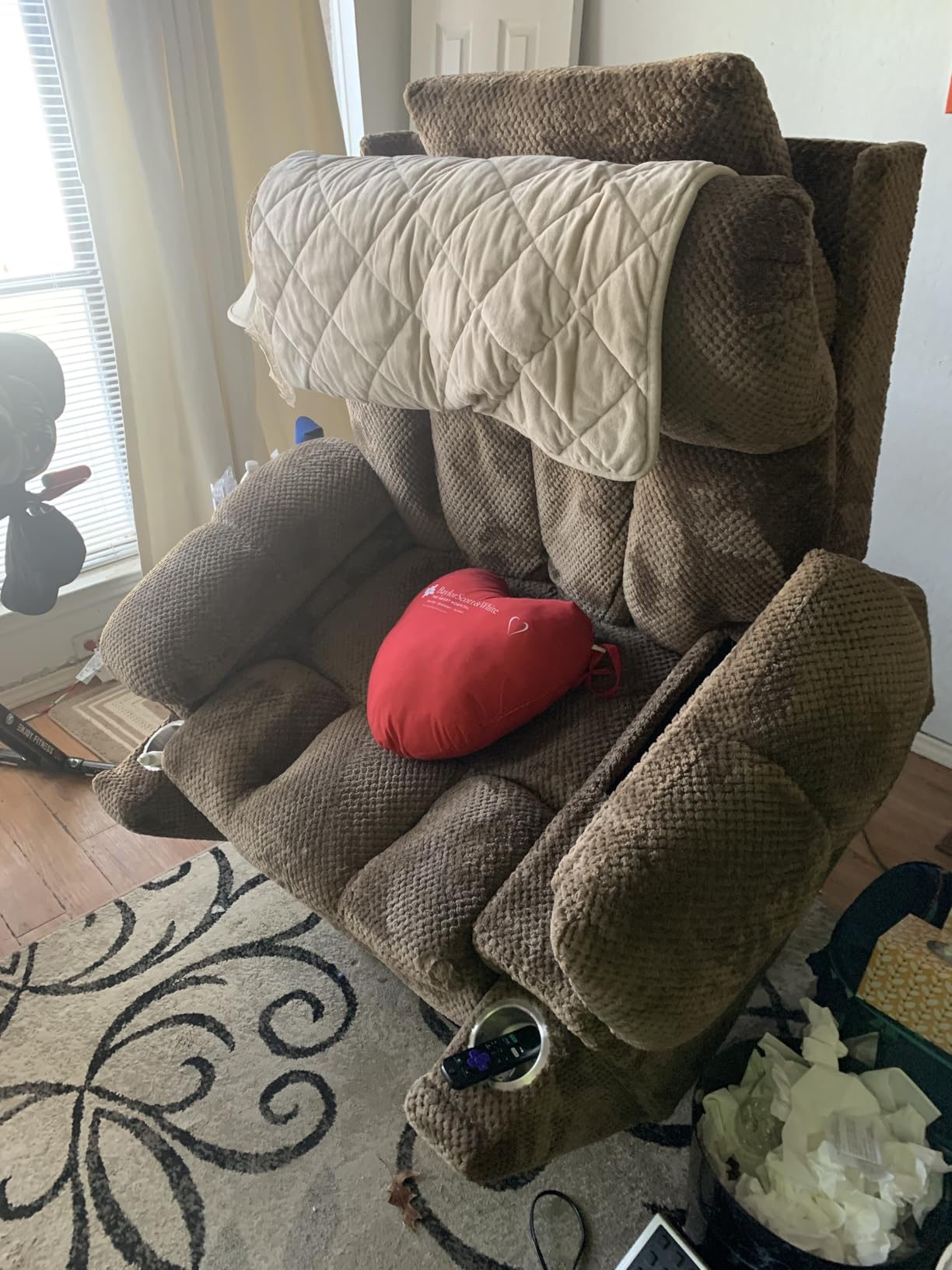 Oversized Recliner with Adjustable Headrest, Dual Motor Power Lift Recliner Chair for Elderly, Big and Tall Recliner with Massage&Heat,Cup Holders,Arm Storage,USB &Type C,8739 Denim Blue customer photo 2