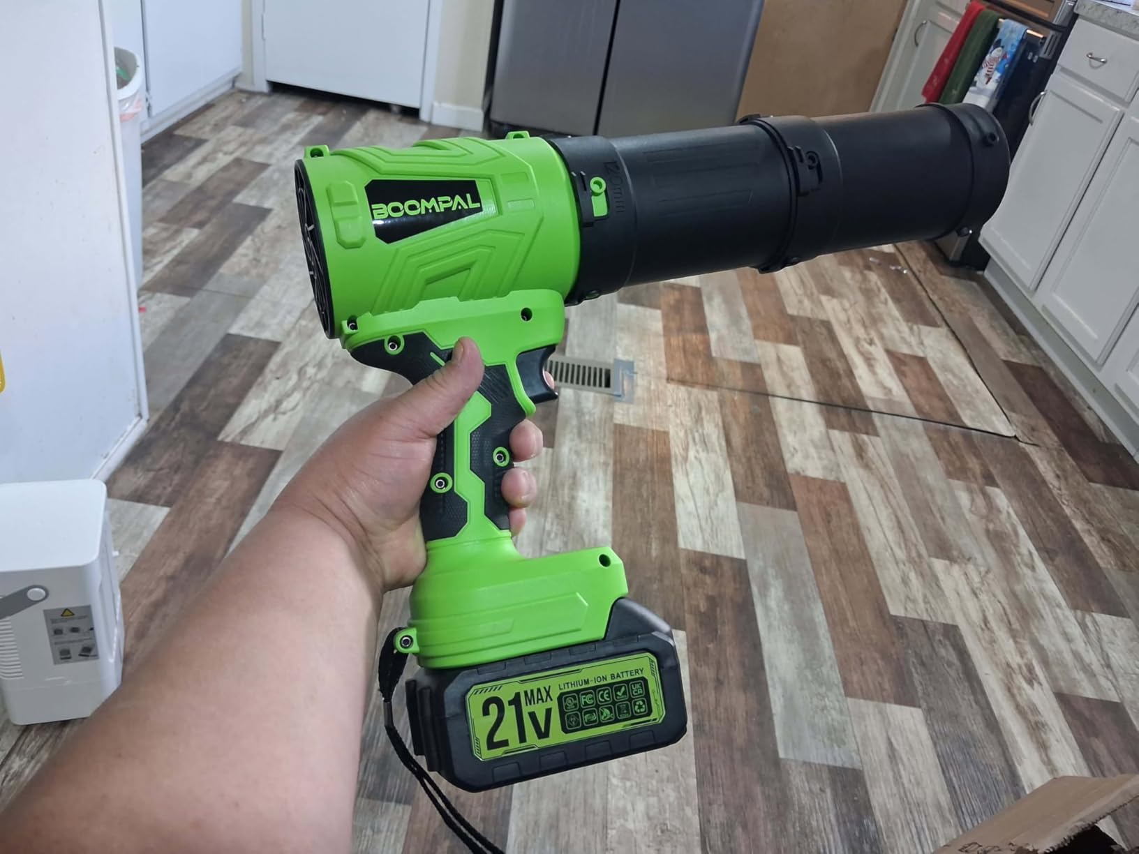 Leaf Blower Cordless with 2X 20V Battery Packs and Charger, Handheld Blower | Extended Tubes, Women and Seniors, No Bending, Variable Speed, Lightweight Small Leaf Blower for Lawn Care, Car, Patio customer photo 2
