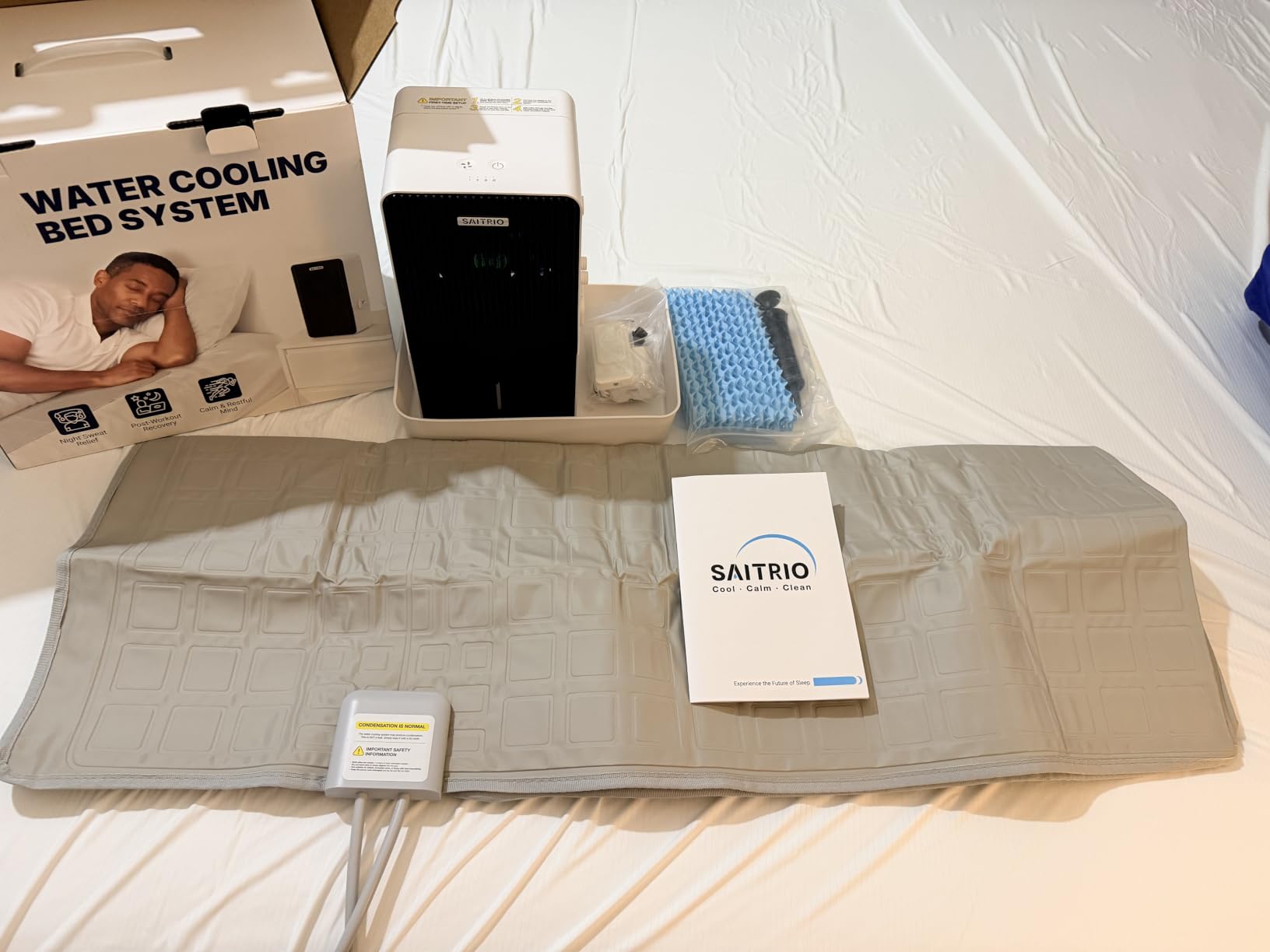 SAITRIO Bed Cooling System Air1 (Full) - Cooling Mattress Pad | For hot sleepers & night sweats: hydro-powered, ultra-thin, quiet and fits under any fitted sheet customer photo 2