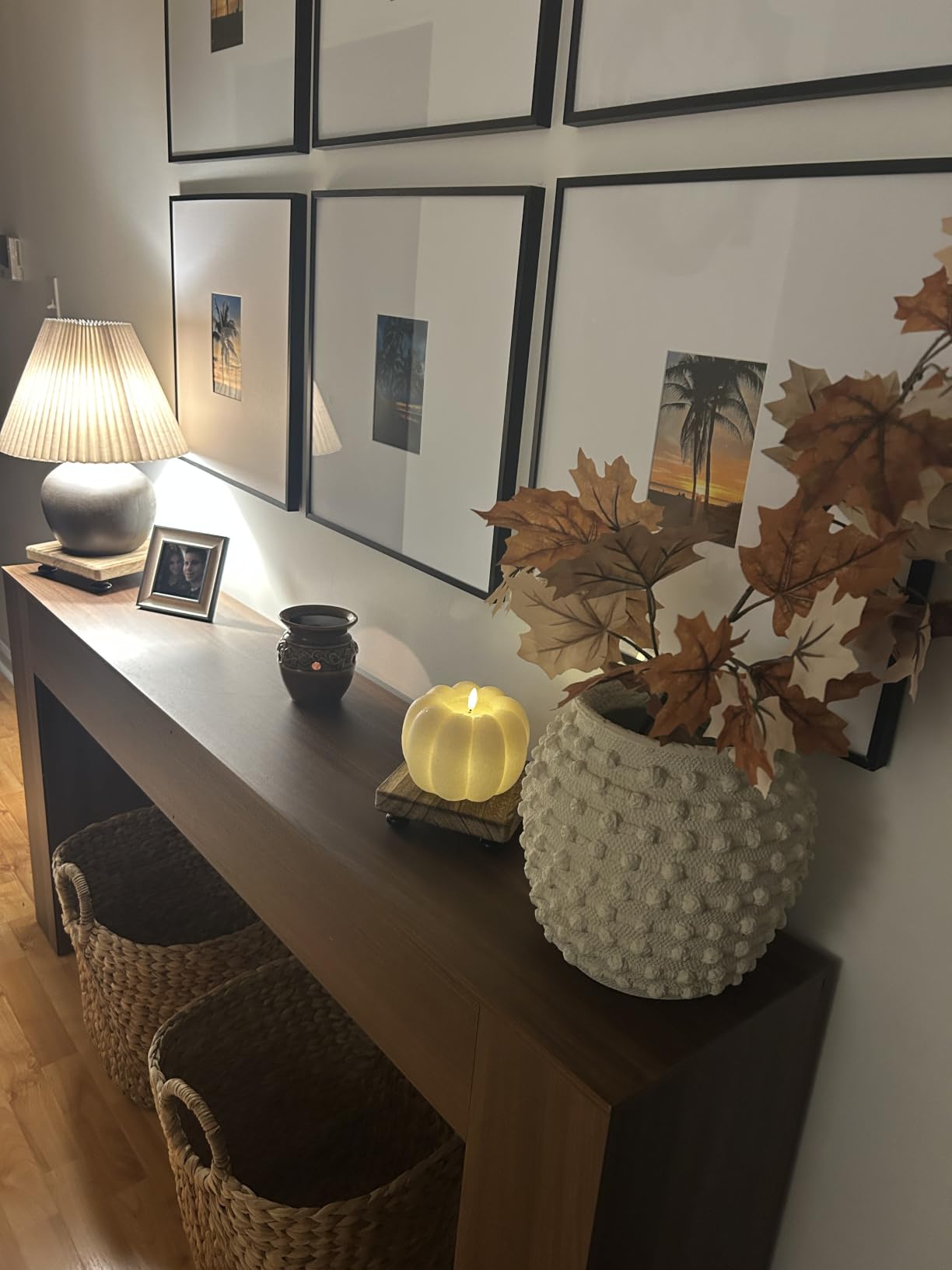 VASAGLE 63 Inches Entryway Table, Thick Tabletop Console Table, Farmhouse, Long Console Table, for Hallway, Living Room, Bedroom, Behind the Couch, Honey Brown, ULNT147KB01S customer photo 2