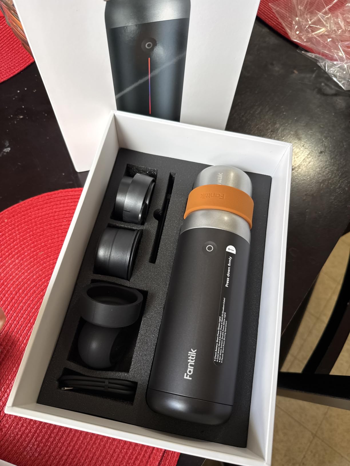Fanttik Cafein 11 Portable Espresso Maker, 20 Bar Coffee machine with USB-C | Portable & Compact, 135s Rapid Heating, Golden-Cup Extraction, IP65, 4500mAh*3, Travel, Fishing, Hiking, Party, Gym, Office customer photo 1