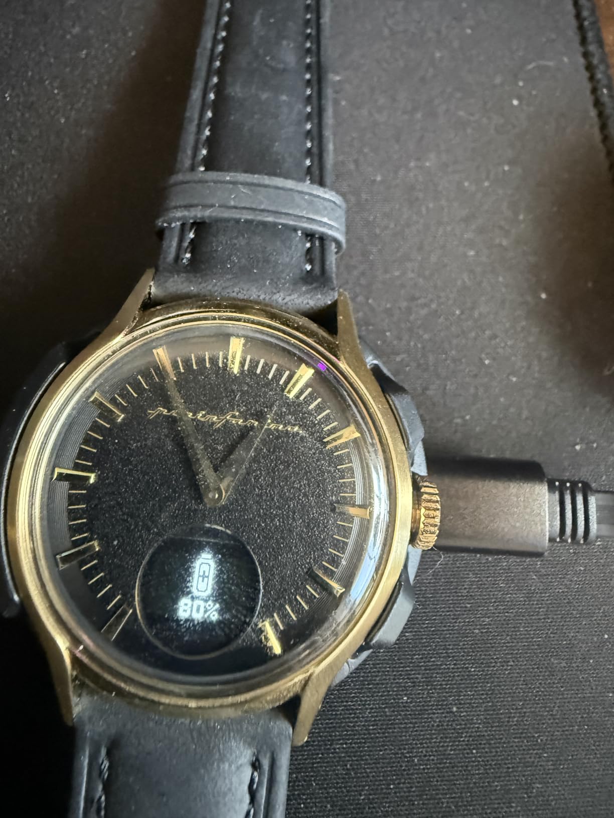 pininfarina PURA Hybrid Smartwatch - Luxury Analog Watch with Fitness Tracking, Heart Rate & Sleep Monitoring, Activity Tracker, Up to 30-Day Battery Life (Ombra Gold) customer photo 1