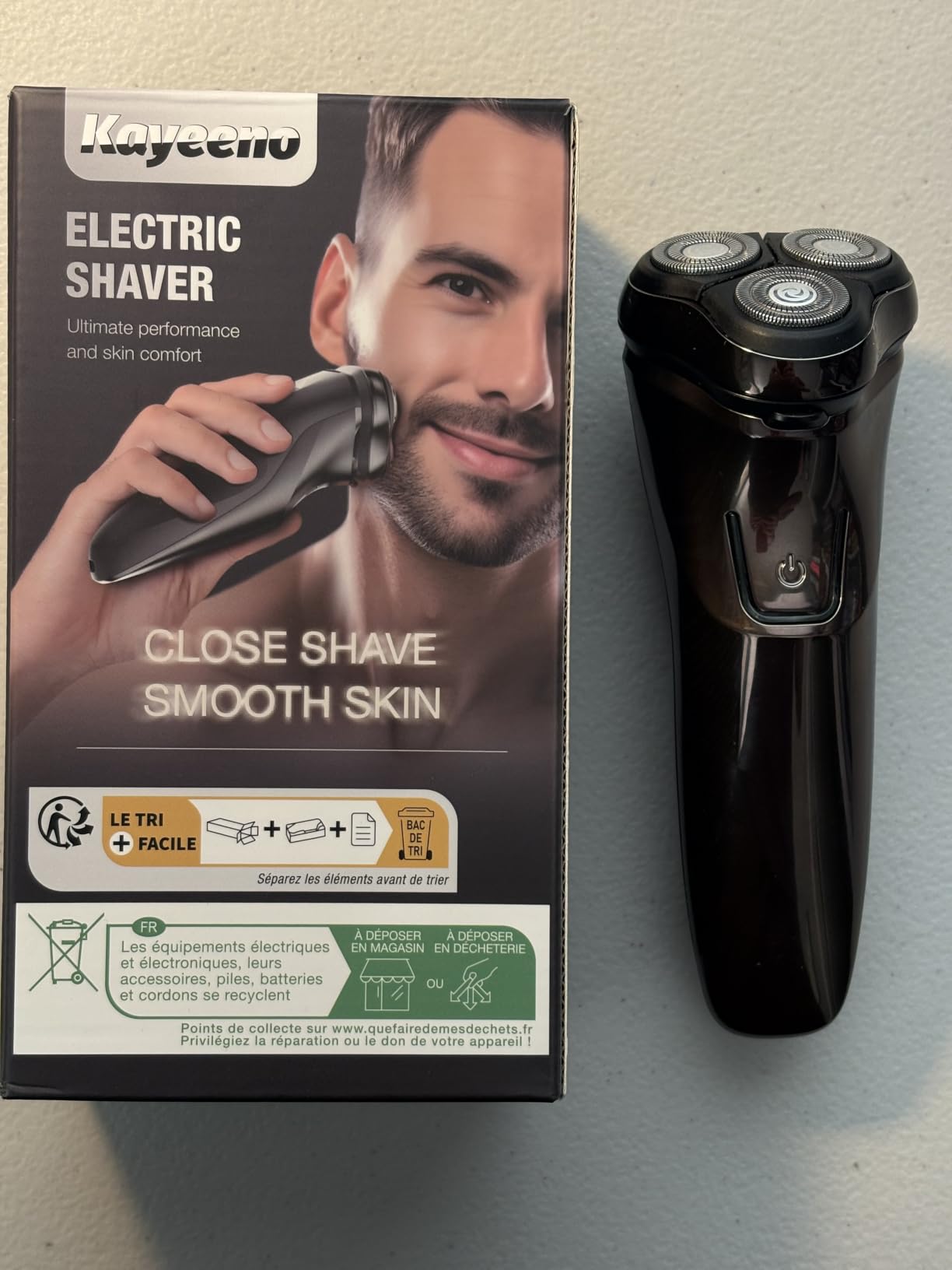 Electric Razor for Men Waterproof: 5D Floating Rotary Shaver for Travel Wet or Dry - Sensitive Skin Care, USB Fast Charging, Stainless Steel Blades, Pop-up Trimmer Chic Black customer photo 2