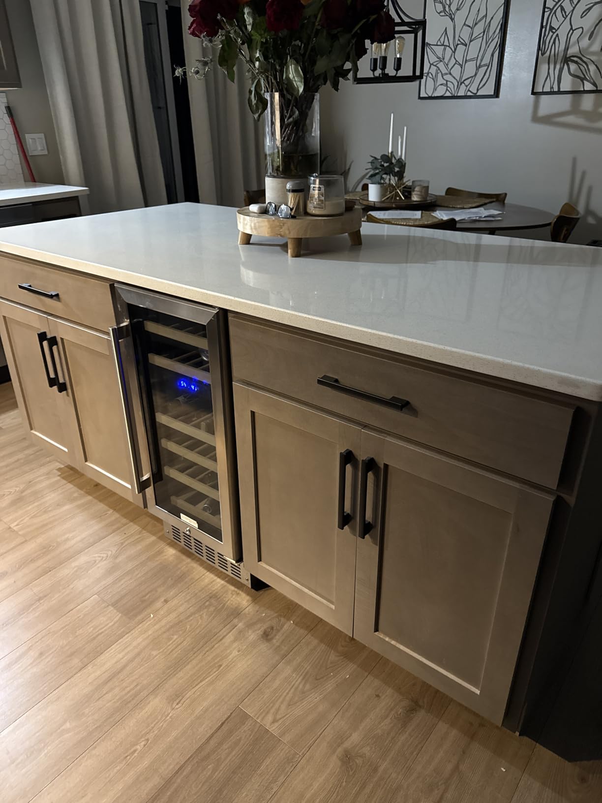 Antarctic Star 24 Inch Dual Zone Wine and Beverage Refrigerator, Built-in or Freestanding Mini Fridge with Clear Glass Door & LED Light, for Beer, Soda, and Wine customer photo 1