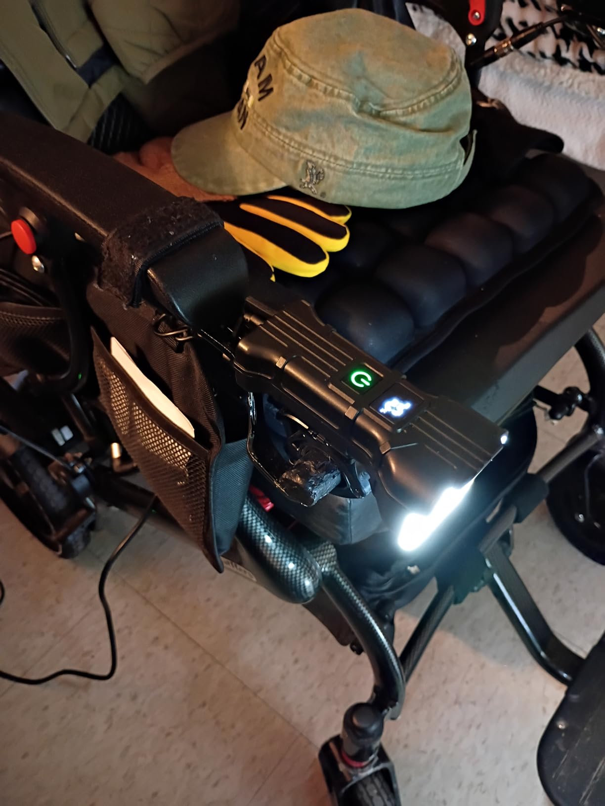 Lightweight Electric Wheelchair for Adults, Orange,15 MI | 36LBS Portable Motorized Wheelchair for Seniors, 500W Brushless Motor, Airline Approval, LED Lights customer photo 2