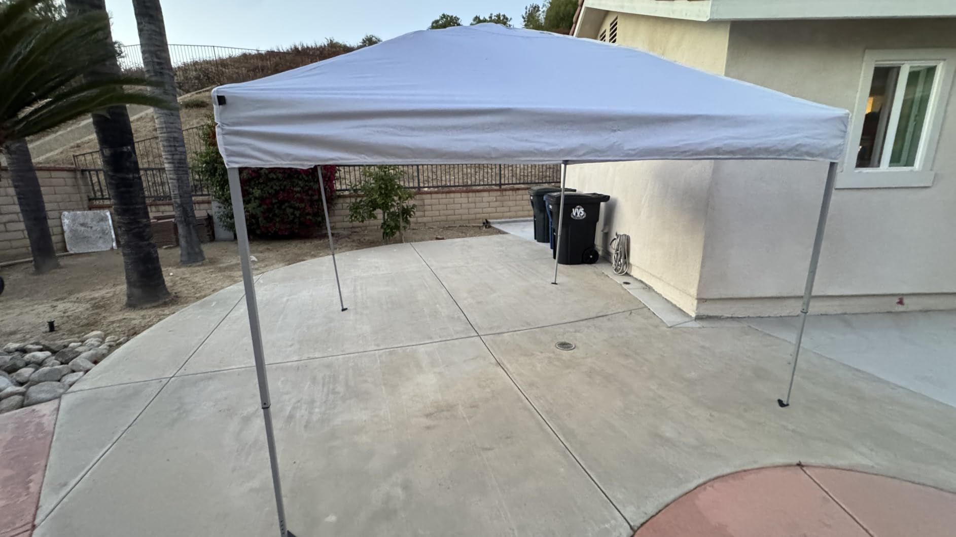 SANWAY 10x10 Pop Up Canopy Tent with Sidewall, Vendor Booth Shelter | One Push Setup, Vented Silver-Coated Top, UPF 50+ Sun Shade for Craft Fairs, Farmers Markets, Tailgating Events, Silver White customer photo 1