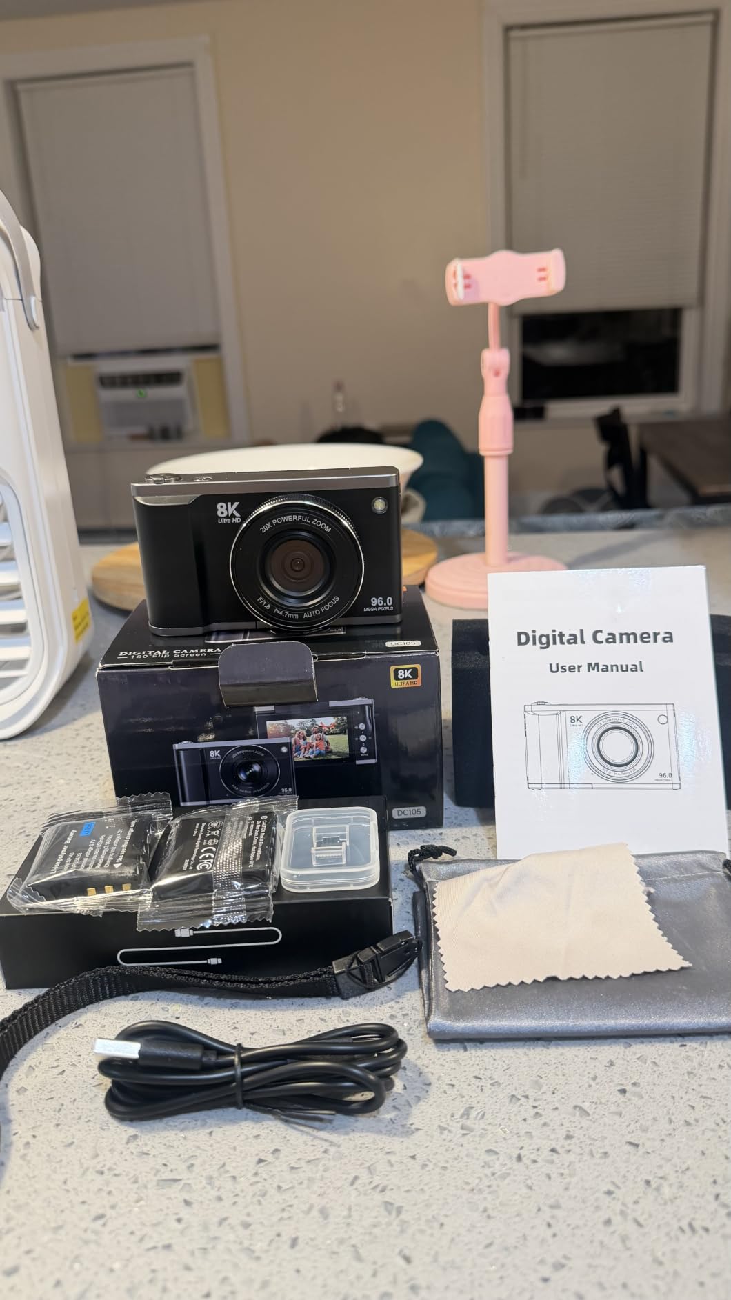 8K Digital Camera for Photography with WiFi 96MP Autofocus Vlogging Camera for YouTube Video 3.5'' 180°Flip Screen 20X Zoom Anti-Shake Compact Point and Shoot Cameras for Beginner Creator with SD Card customer photo 1