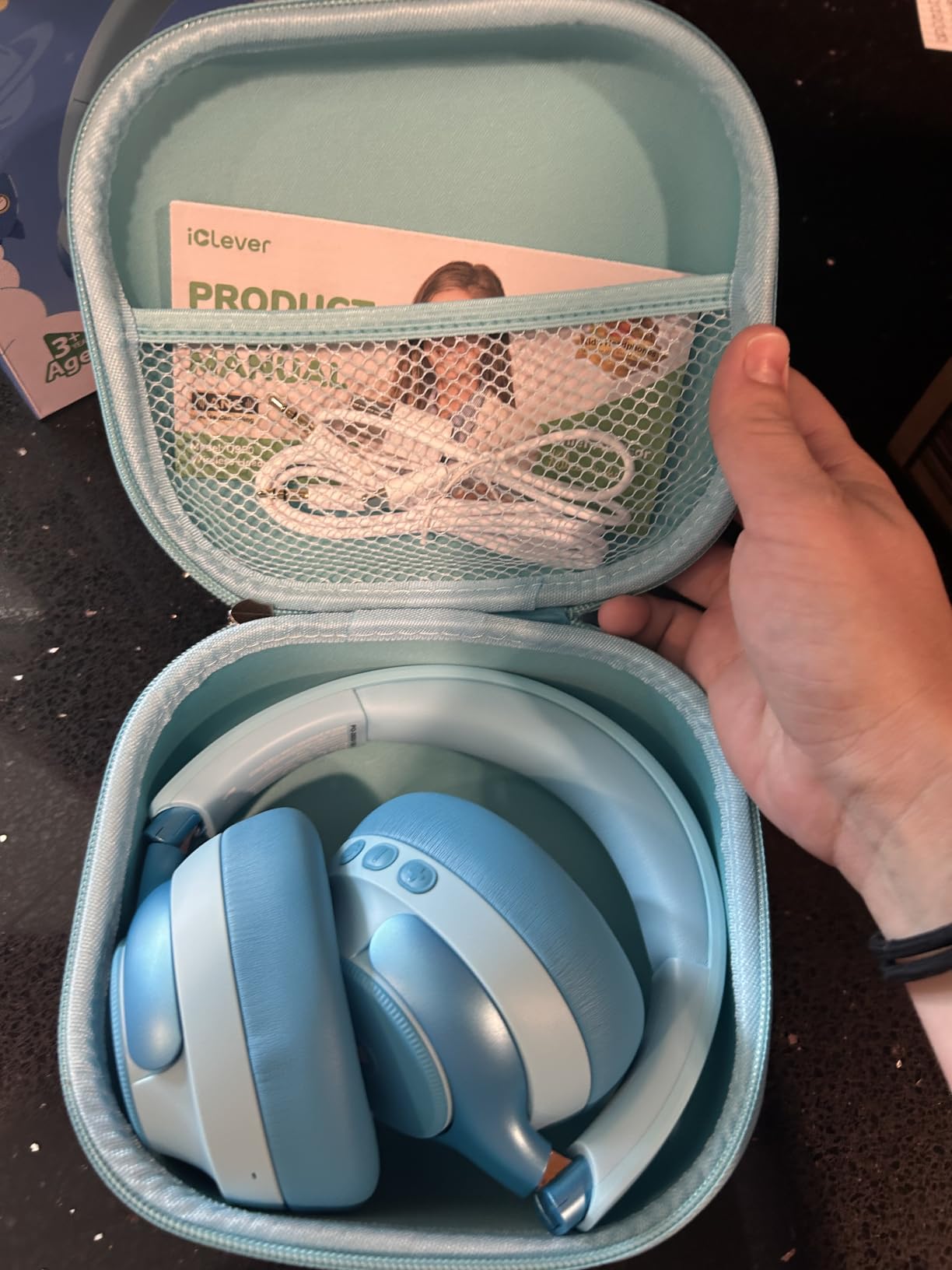 iClever Q950 Hearing Care Certified Noise Cancelling Headphones for Kids | SafeSound Tech 3.0, TUV Certified, Sensory Inclusive for Autism, Red Dot Award Winner, 60H Playtime, Storage Case for Travel customer photo 1