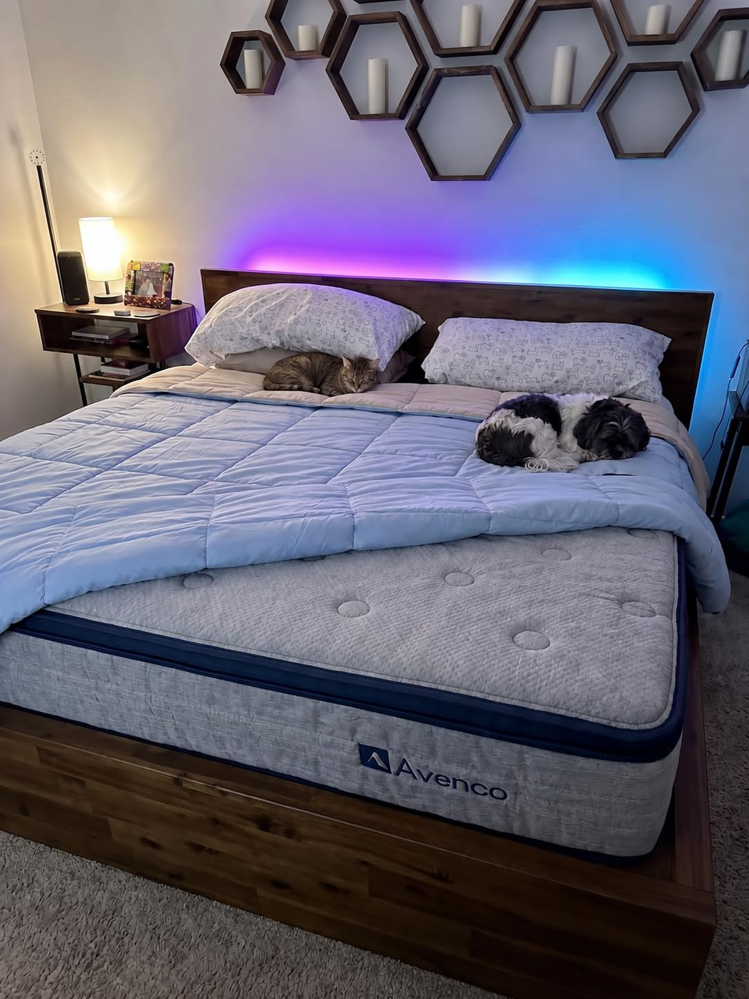 Avenco Queen Mattress 12 Inch, Luxury Hotel-Level Cooling Hybrid Mattress | Dual NanoGEL Memory Foam with SmartS Coil for Motion Isolation & Extra Back Support, Pressure Relief, CertiPUR-US Certified customer photo 2