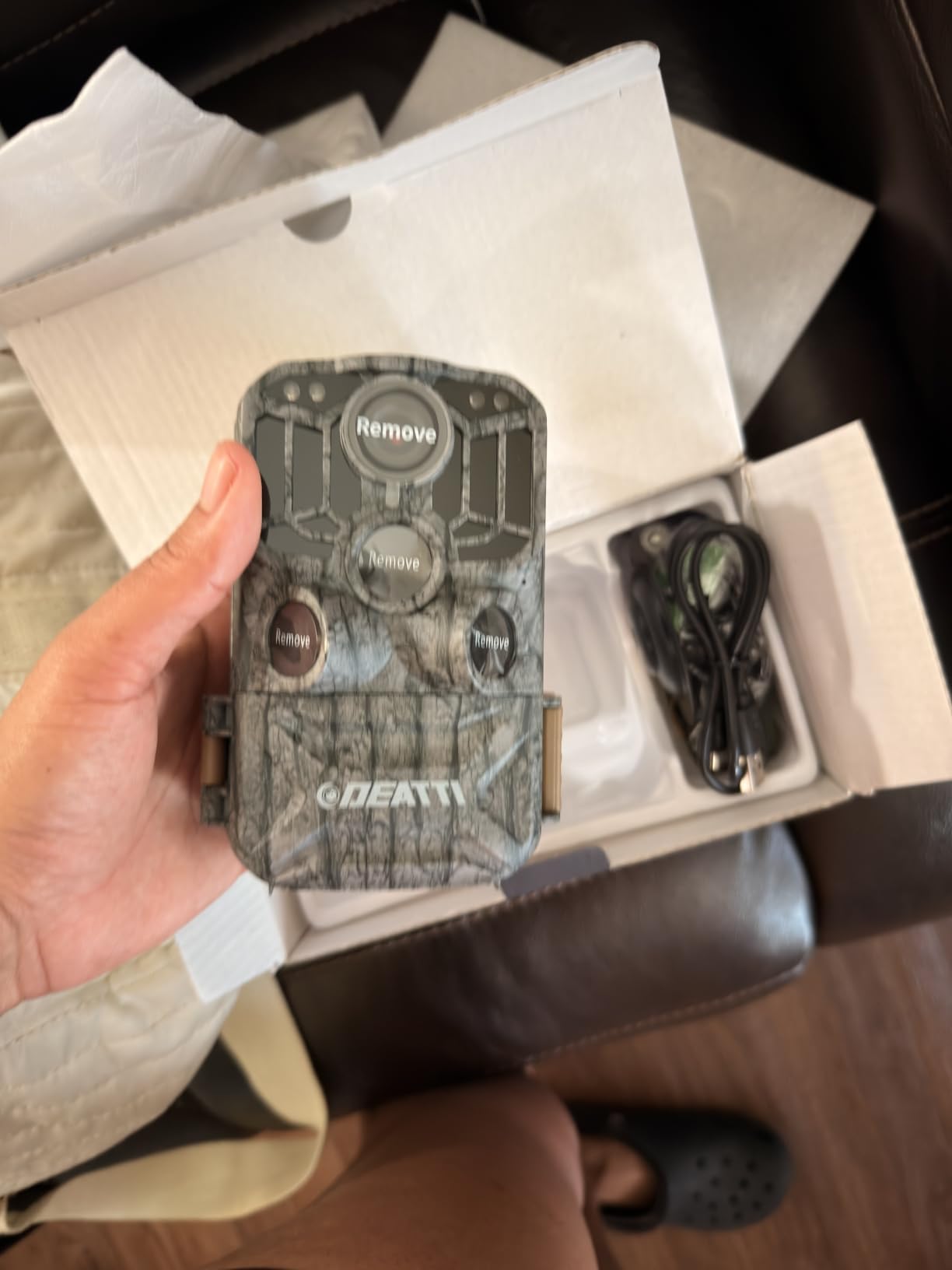 DEATTI 4K 48MP Trail Camera WiFi Bluetooth Connection,Game Camera with 0.1s Trigger Time,Night Vision Motion Activated Wildlife Camera with 8 Batteries,32 GB SD Card, IP66 Waterproof for Deer Outdoor customer photo 1