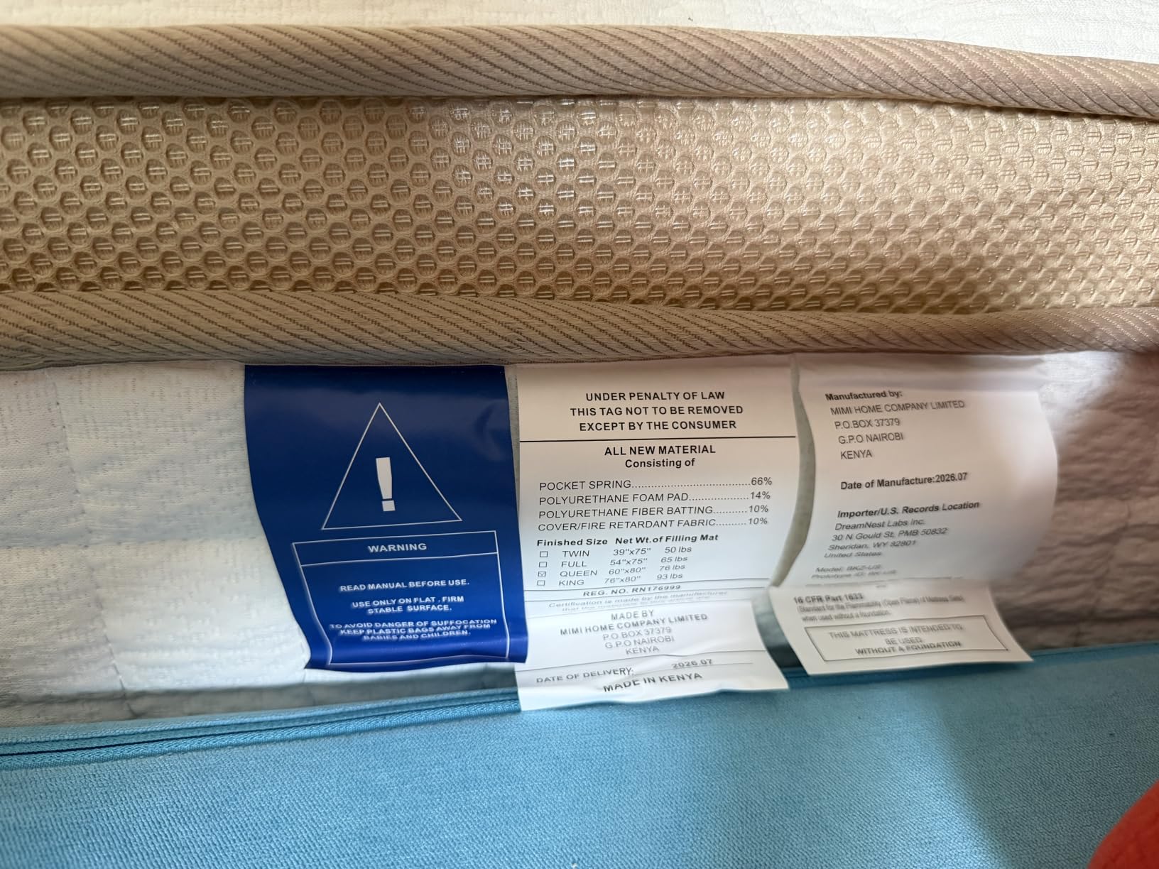 MOOA Queen Mattress, 12 Inch Cooling Hybrid Mattress in a Box, Medium Firm | Gel Memory Foam & Pocket Springs, Contouring Support & Pressure Relief, Motion Isolation, Extra Edge Support, Fiberglass Free customer photo 2