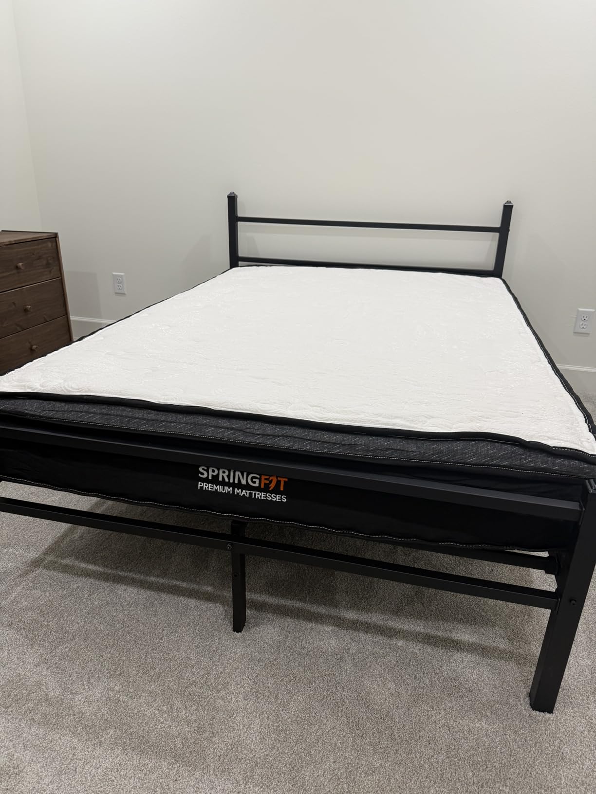Springfit 500 lbs Supporting Heavy Duty Mattress for Big and Tall People, 10 Inch King Size Hybrid Mattress, Reinforced Coil System, Pressure Relief, Fiberglass-Free, CertiPUR-US Mattress in a Box customer photo 2