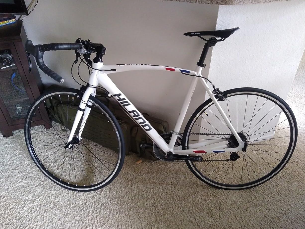 HILAND 700C Road Bike, Aluminum Racing Bike for Men Women Adult | Lightweight frame, Dual caliper brakes, 14-Speed drivetrain, 49/53/57cm frame, 85% Pre-assembled customer photo 2