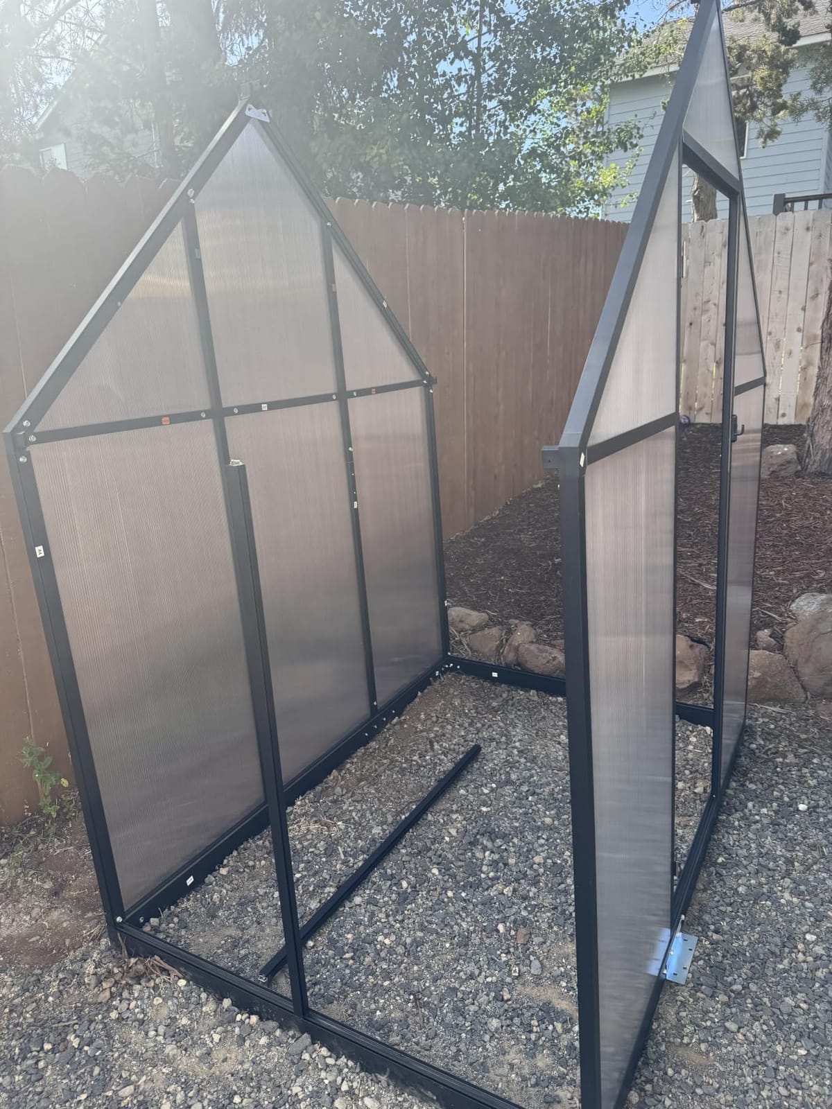 10x12 FT Greenhouse with Hygrometer, Windproof UV Protection Green Houses | Heavy Duty Aluminum Frame Polycarbonate Greenhouses with Double Doors Drainage Channel Roof Vent for Backyard or Garden Use customer photo 1