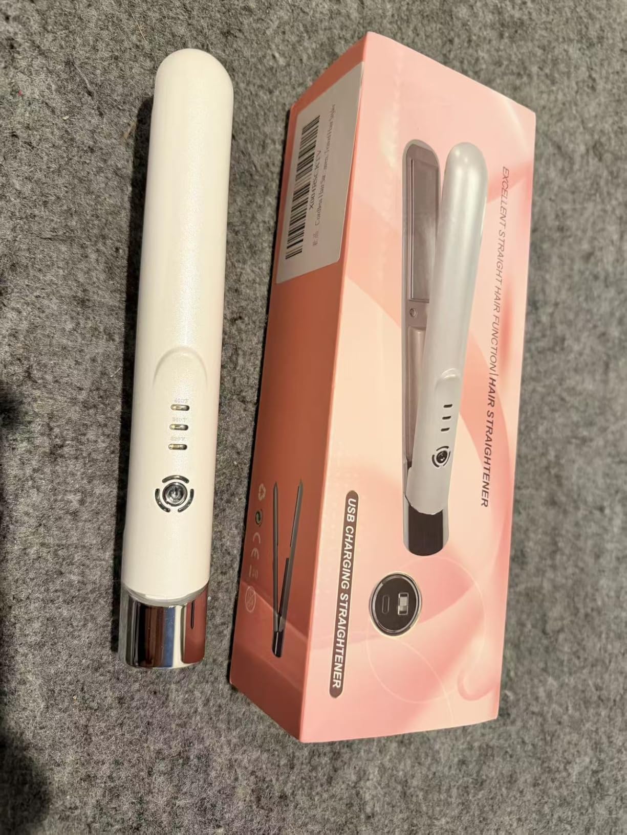 Cordless Hair Straightener, Portable Travel Tool with 5000mAh Capacity, 2-in-1 Lightweight Flat Iron & Curler with Ceramic, 20s Fast Heating, USB-C Rechargeable, On-the-Go Straightener for Women customer photo 1
