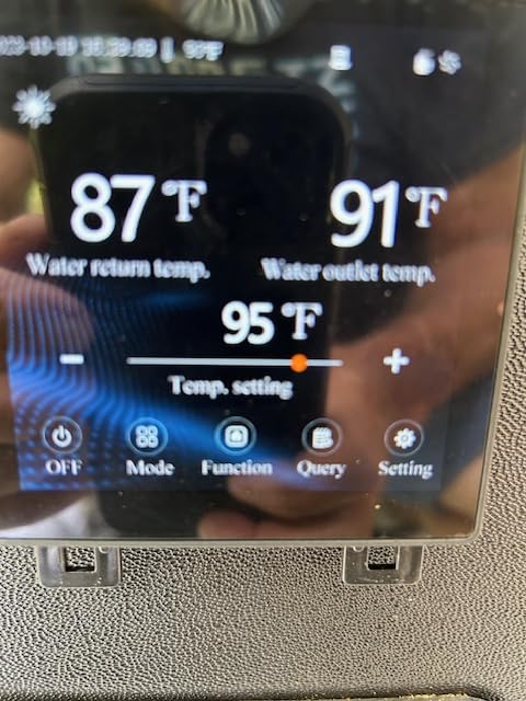 MICOE 18000 BTU Pool Heater for Above Ground Pool Up to 5500 Gallons | Smart APP & Touchscreen Control, Heating & Cooling Modes,Titanium Heat Exchanger, IPX4 , Quiet 50dB, COP 4.88, 110-120V customer photo 2