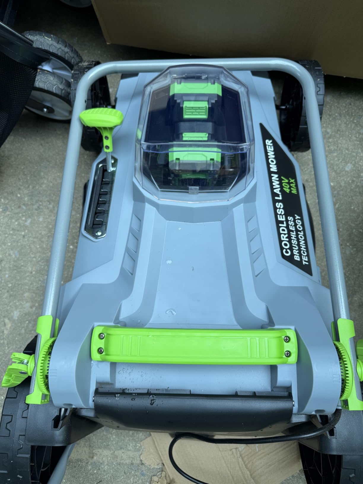 13 Inch Cordless Lawn Mower, 40V Electric Lawnmower for Garden/Patio/Yard | 2 x 20V 4.0Ah Battery, 13 inch Cutting Width, 5 Adjustable Height, 30L Grass Bag, Bagging Mode & Mulching Mode customer photo 1
