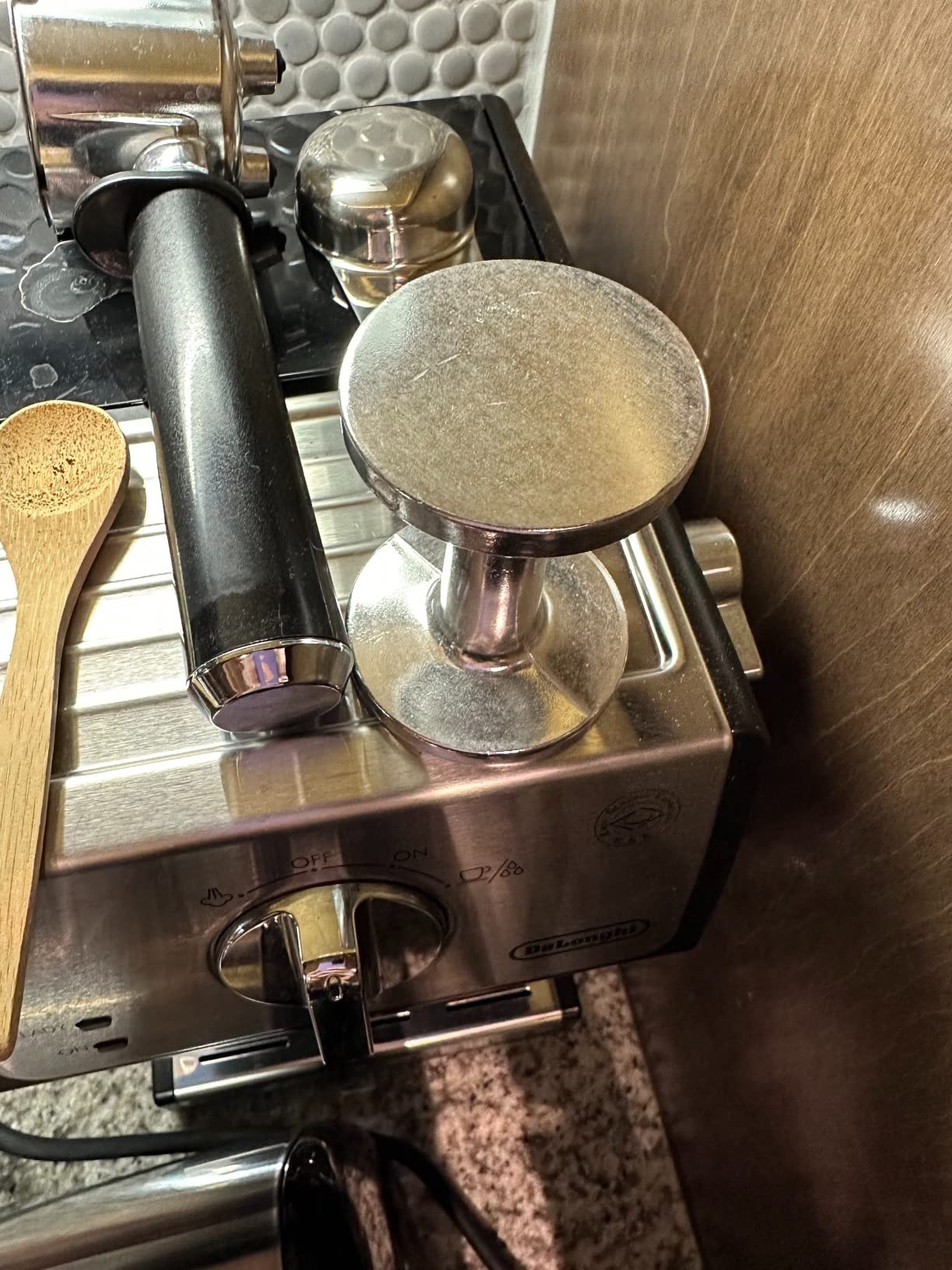 RSVP International Espresso Coffee Kitchen Tool Home and Commercial Use, Dual Sided Tamper, Aluminum Alloy customer photo 1