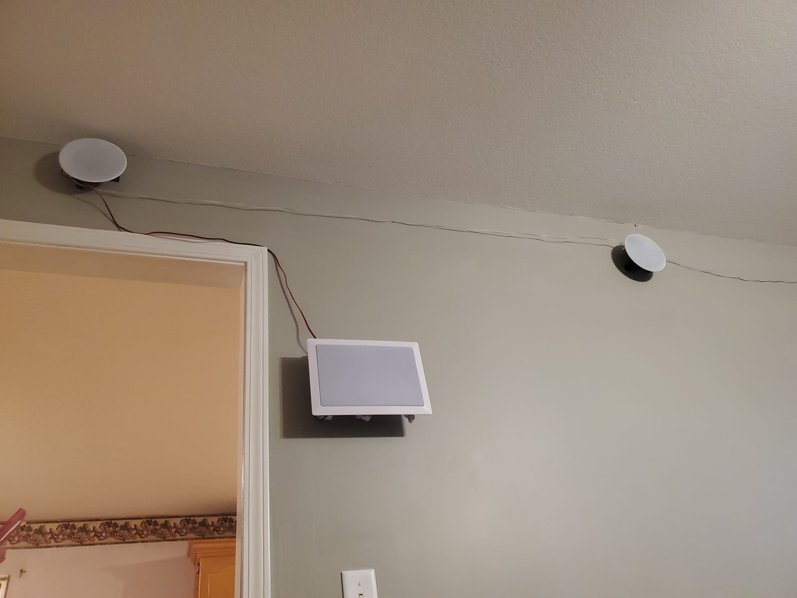 Pyle Two Way Stereo Sound Speaker - Dual Professional Audio Speakers System - In Wall / In Ceiling White Mount Flush, 6.5
