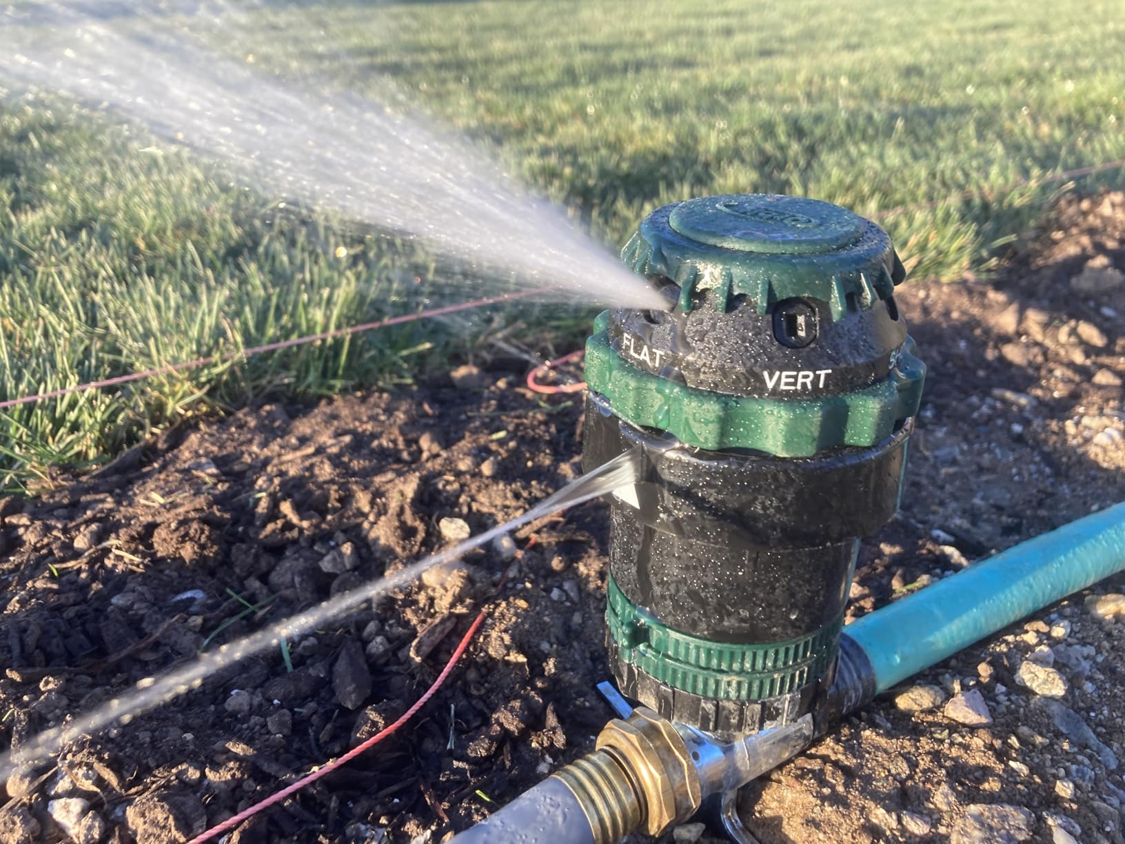 Orbit H2O-Six Gear-Drive Sprinkler on Metal T-Spike - Customizable Lawn Watering Coverage - Multi-Pattern Rotating Head with Adjustable Spray Range - Durable Outdoor Yard Irrigation Sprinkler - 58573 | Customizable Lawn Watering Coverage, Multi-Pattern Rotating Head with Adjustable Spray Range for Durable Yard Irrigation customer photo 1
