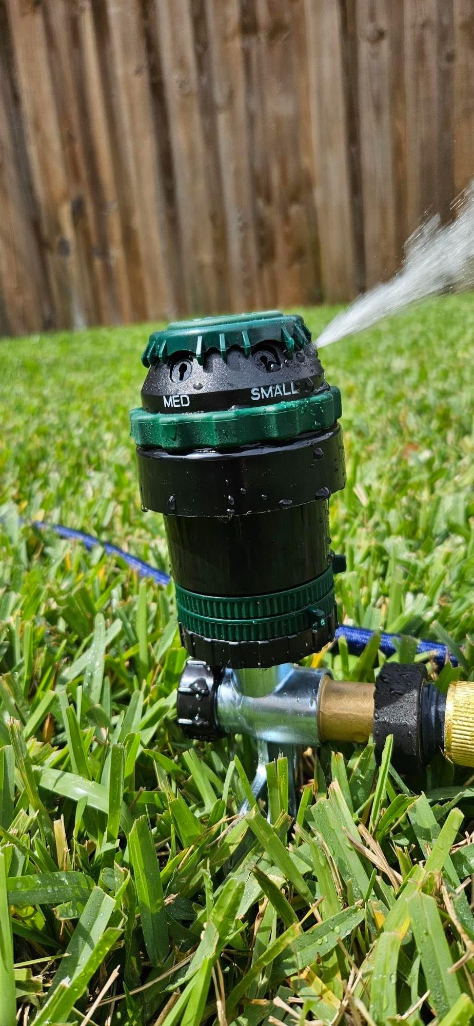 Orbit H2O-Six Gear-Drive Sprinkler on Metal T-Spike - Customizable Lawn Watering Coverage - Multi-Pattern Rotating Head with Adjustable Spray Range - Durable Outdoor Yard Irrigation Sprinkler - 58573 | Customizable Lawn Watering Coverage, Multi-Pattern Rotating Head with Adjustable Spray Range for Durable Yard Irrigation customer photo 2