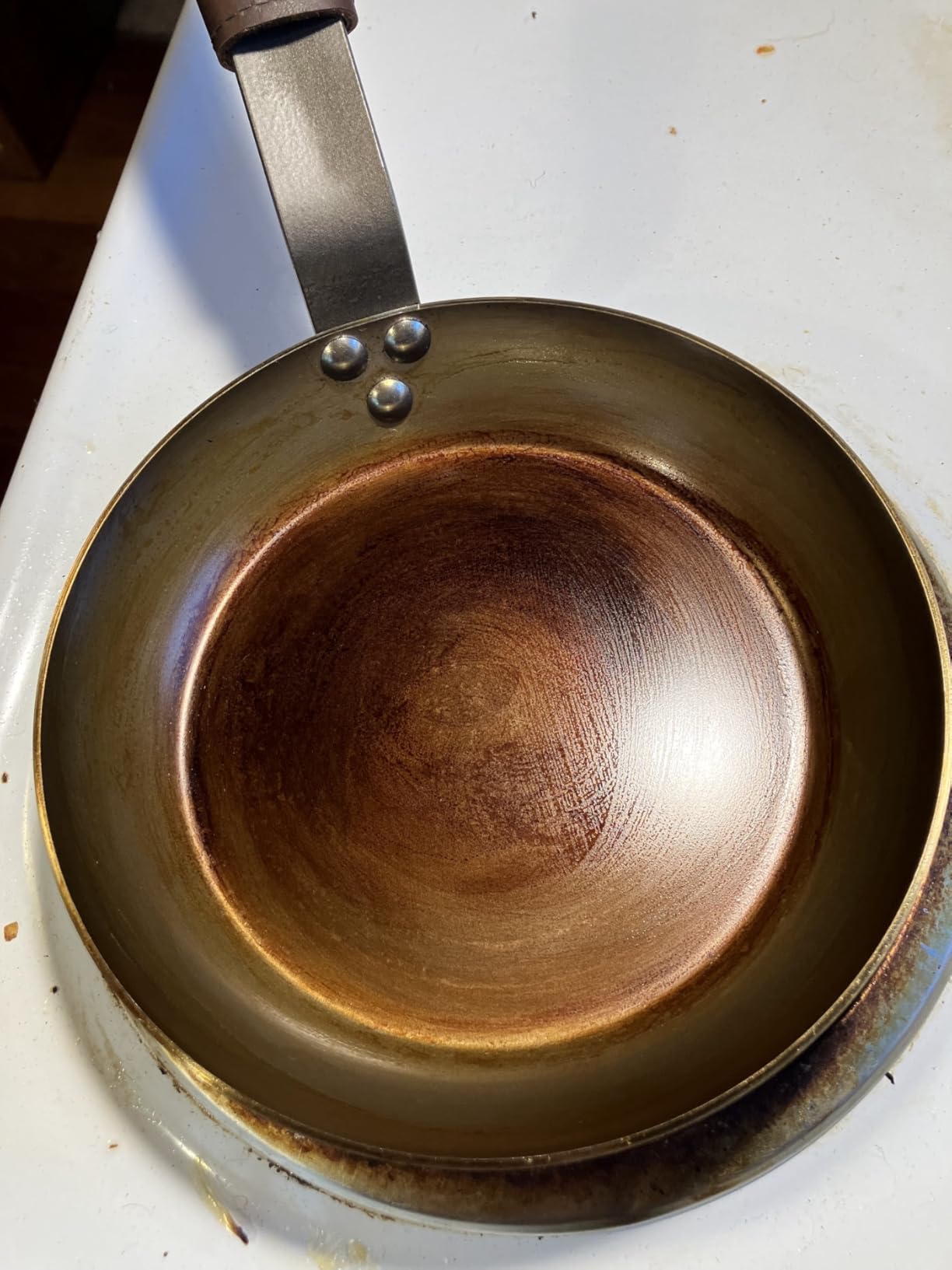Mauviel M'Steel Black Carbon Natural Nonstick Frying Pan With Iron Handle, 7.9-in, Suitable For All Cooking Surfaces, Made in France customer photo 1