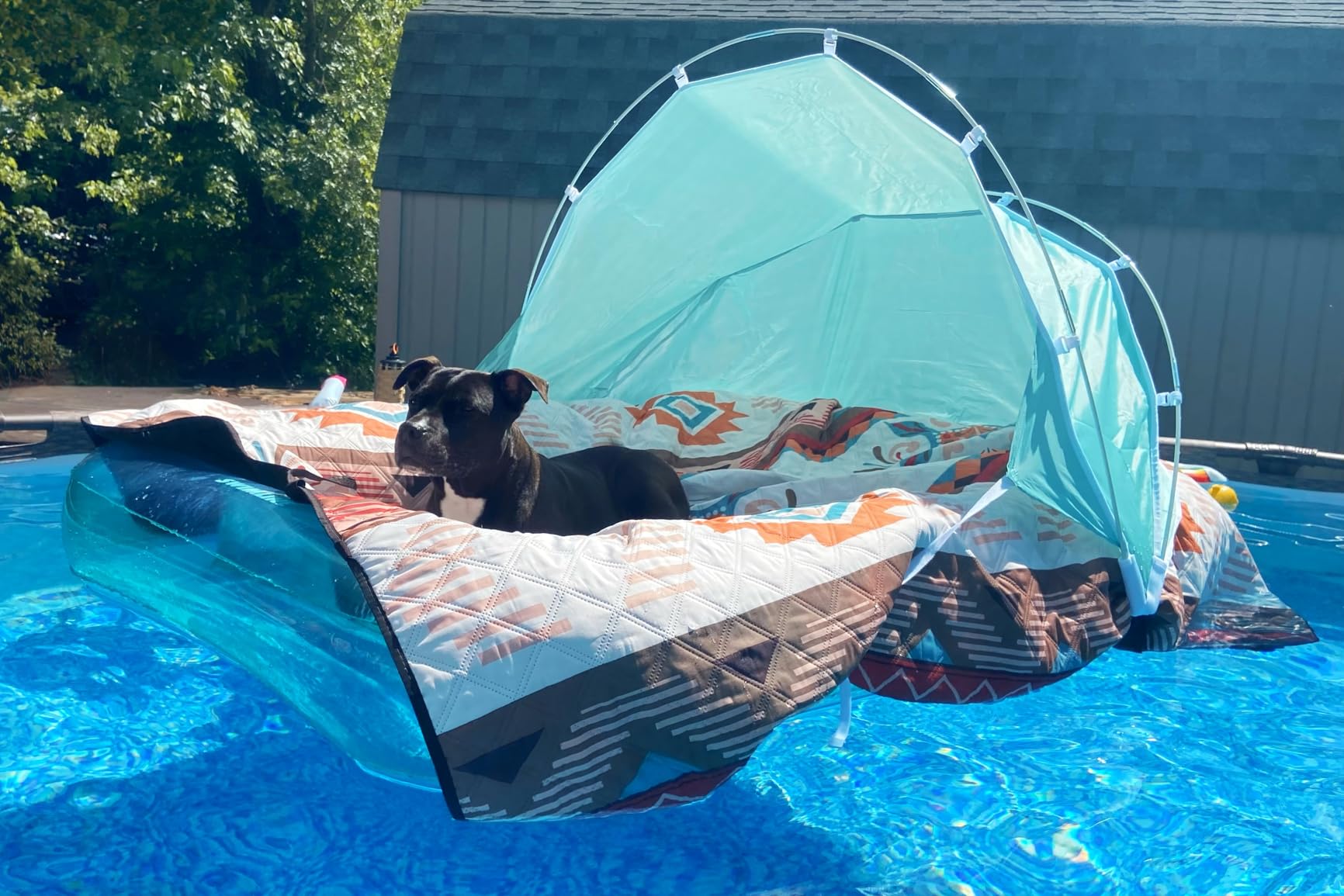SWIMLINE Original Suntan Tub Series Classic Inflatable Tanning Float Floating Lounge | Personal Tan Pool Hybrid Lounger | Adjustable Pillow | Fill with Water | Reflective Tanning Design customer photo 1