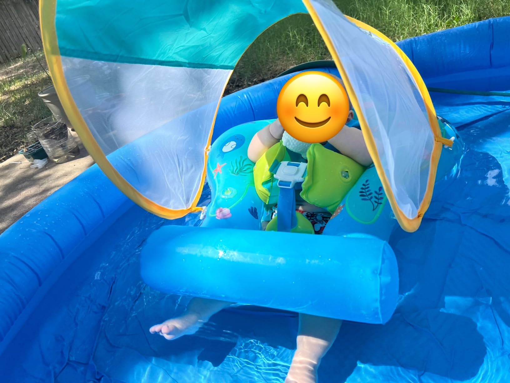 INTEX 59416EP Crystal Blue Inflatable Kiddie Swimming Pool, 45in x 10in customer photo 1