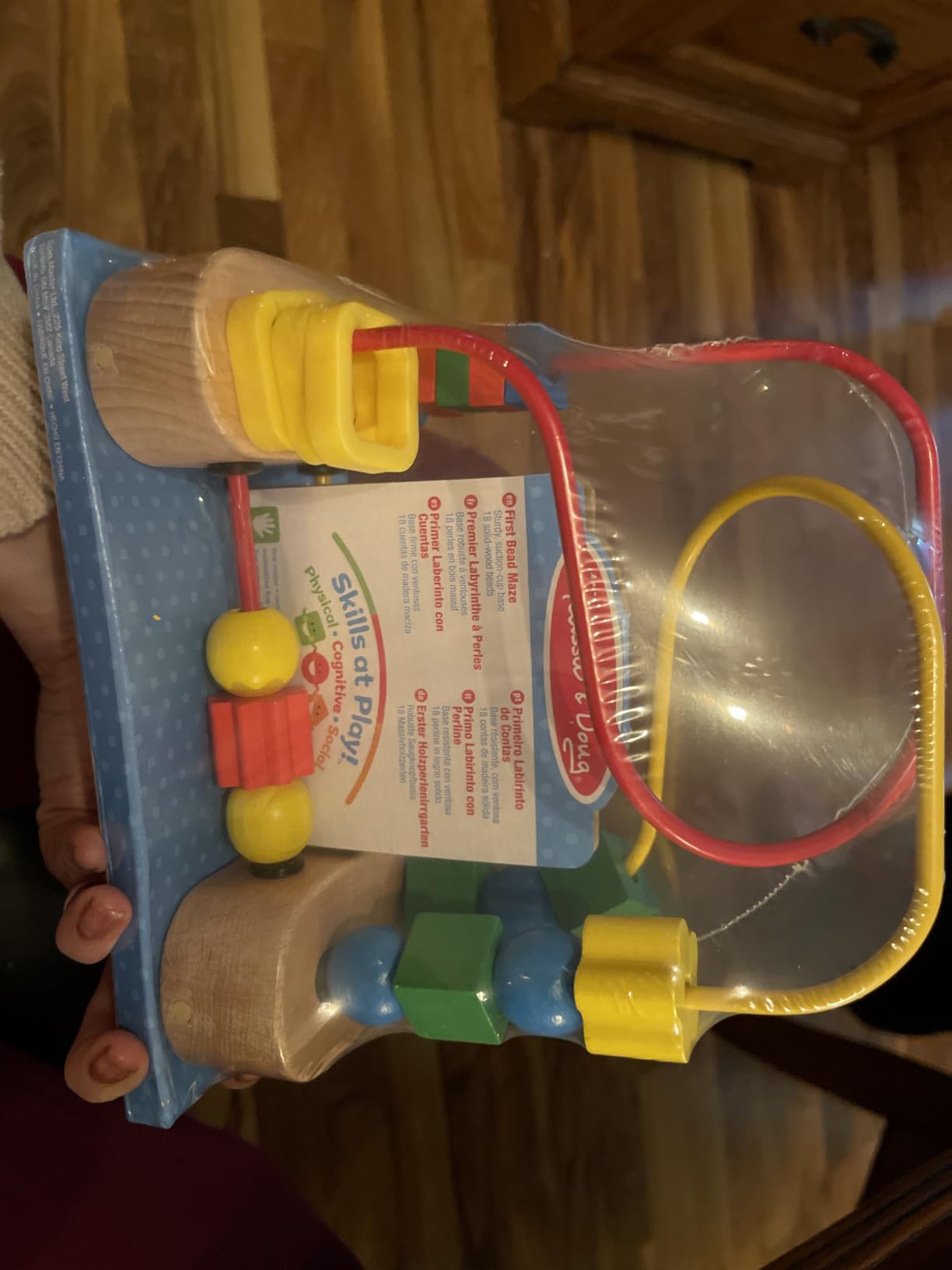 Melissa & Doug First Bead Maze - Wooden Educational Baby Toy with Suction Cups, for Floor, High Chair or Toddler Table, Toddler Toys for Girls & Boys Ages 1+ customer photo 2
