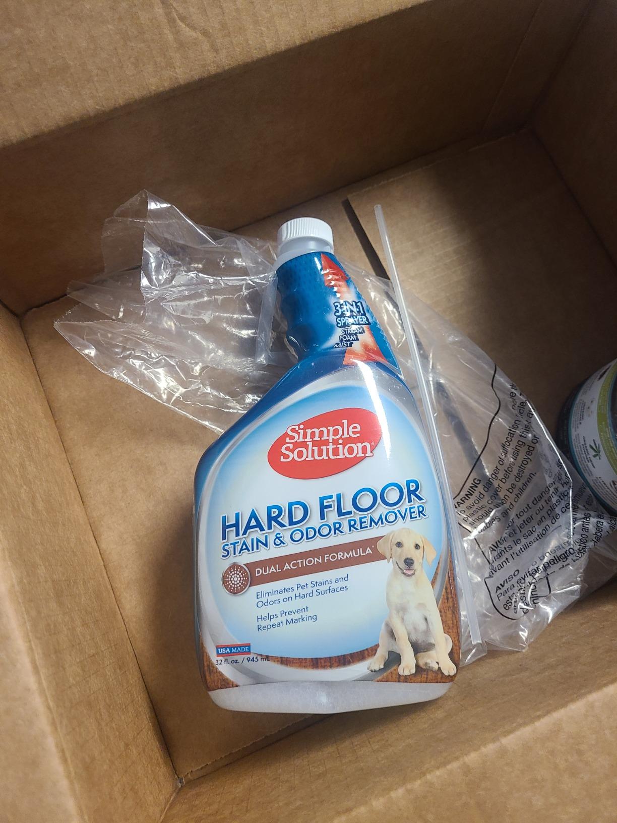 Simple Solution Hard Floor Dog Stain & Odor Remover, Enzyme Cleaner, 32oz customer photo 1