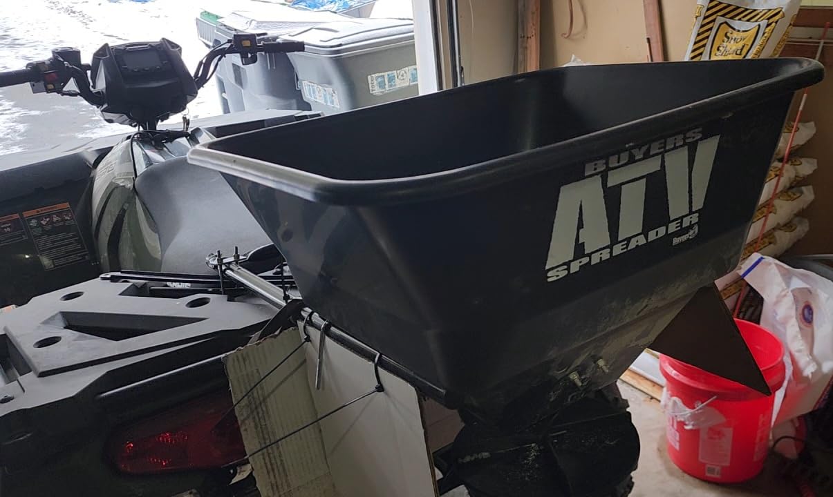 Buyers Products ATVS100 100 lb ATV Rear Rack Mount Broadcast Spreader customer photo 1