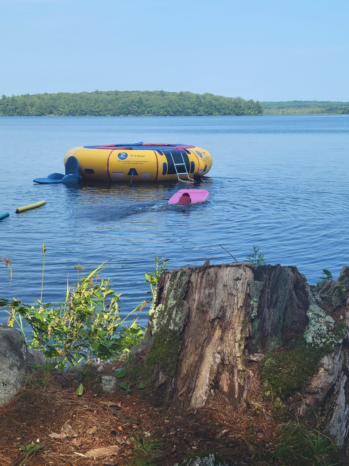 Island Hopper 15' Classic Water Trampoline Yellow for Lake – Commercial-Grade – Steel Frame and Springs for Maximum Bounce – Inflatable Trampoline Includes Ladder, Storage Bag customer photo 2