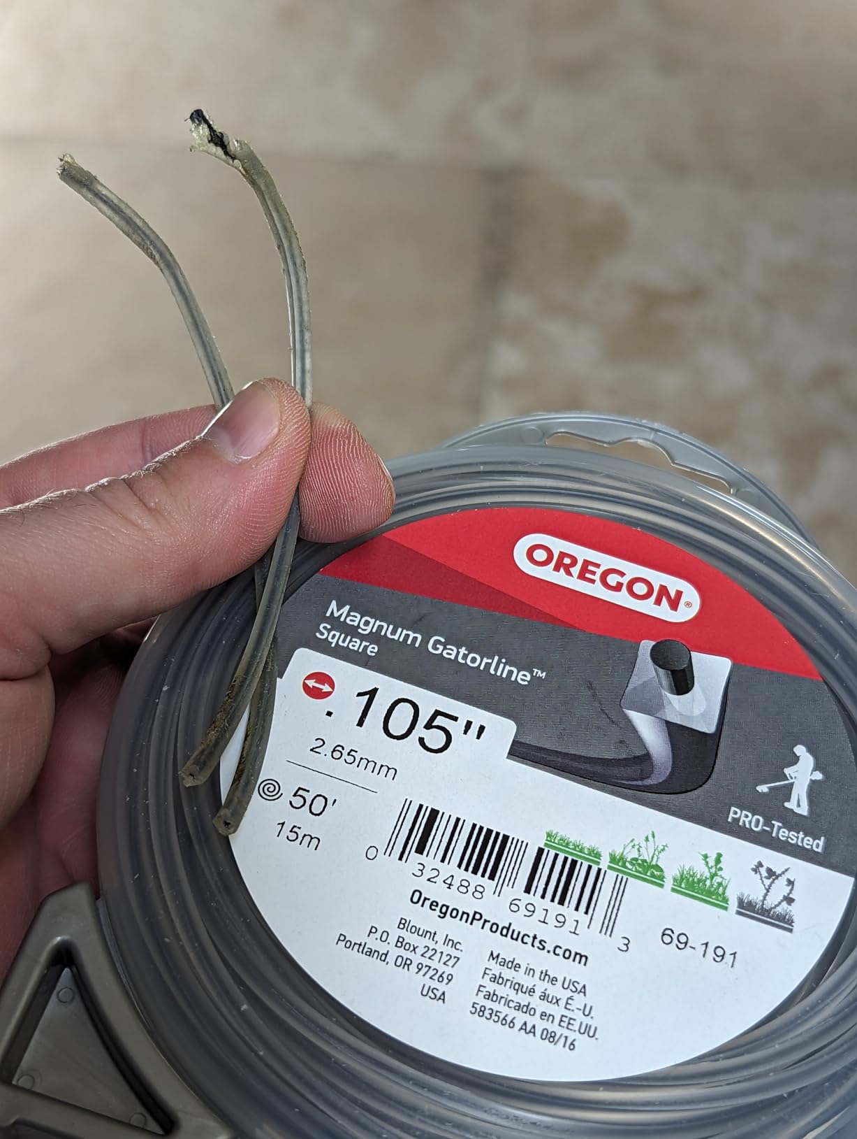 Oregon Magnum Gatorline 105 Trimmer Line Heavy Duty, .105
