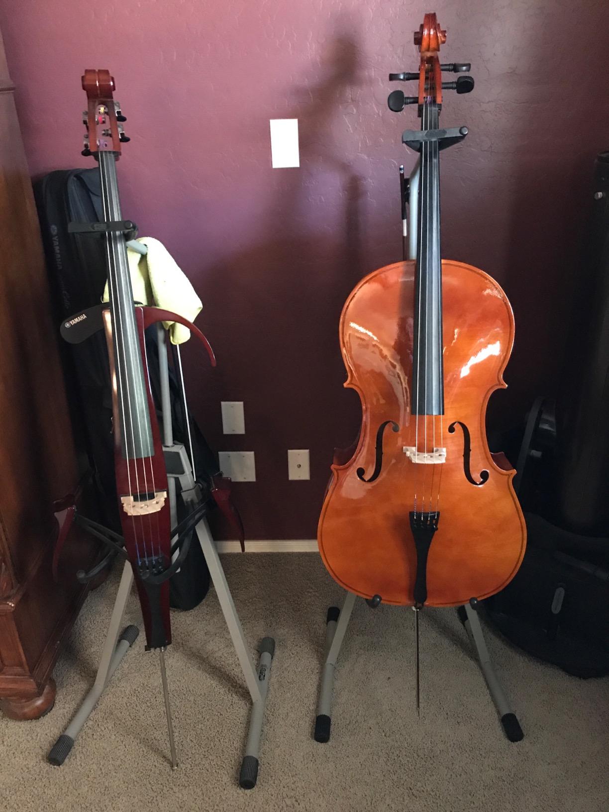 Ingles Adjustable Folding Cello/Bass Stand (SA-22) Grey customer photo 1