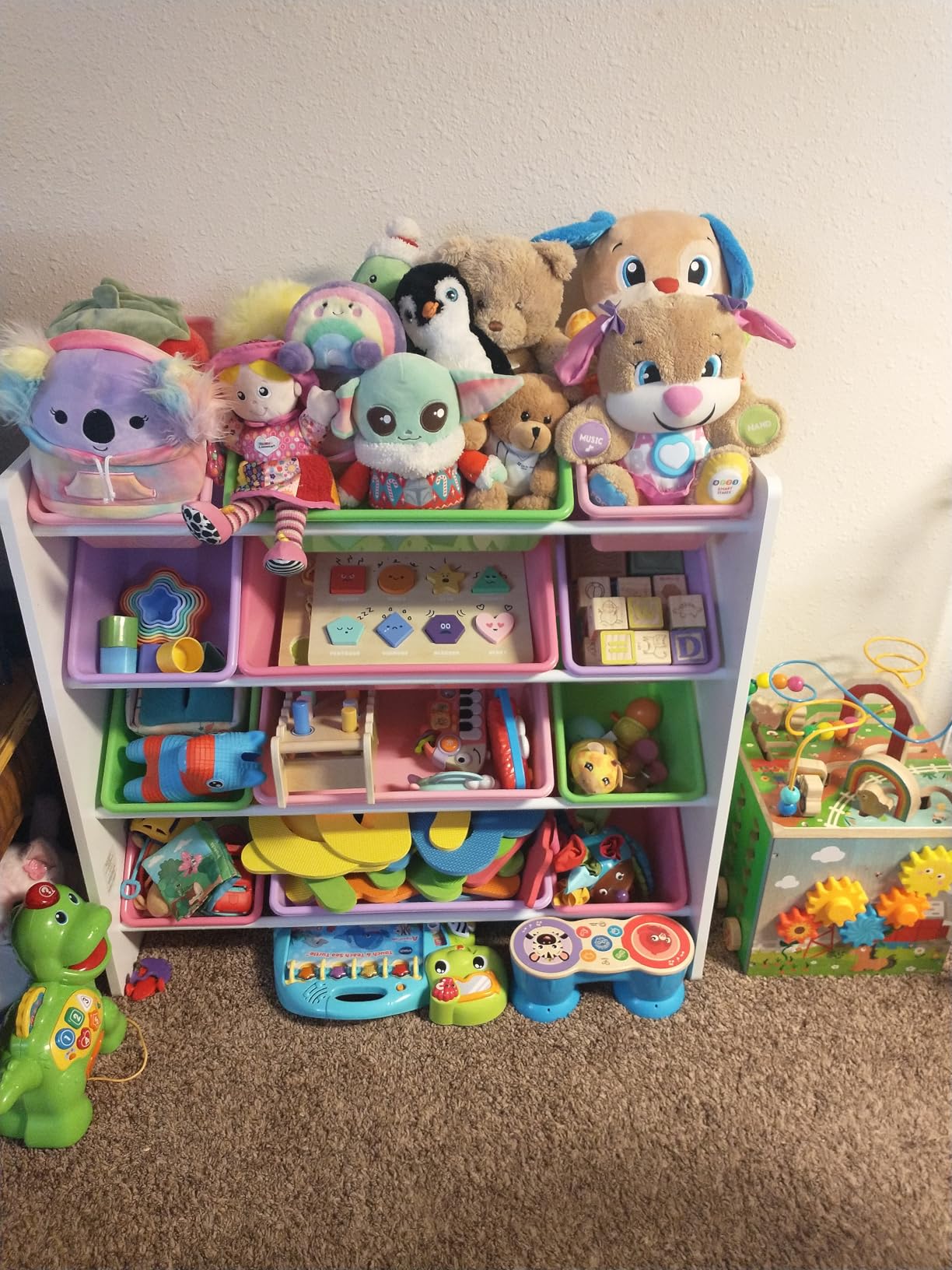 HoneyCanDo Kids Toy Storage Organizer With Bins, Pastel customer photo 1