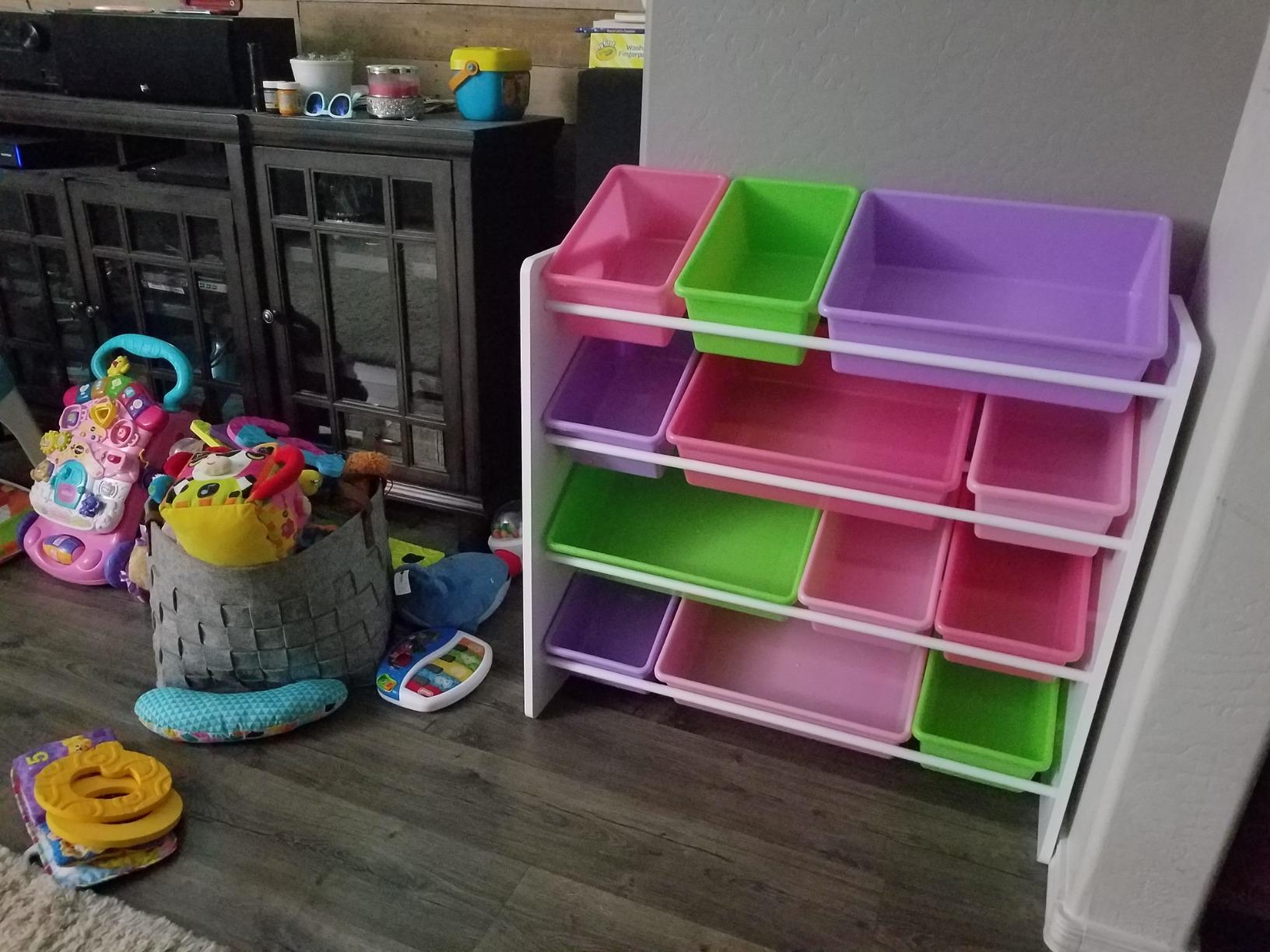 HoneyCanDo Kids Toy Storage Organizer With Bins, Pastel customer photo 2