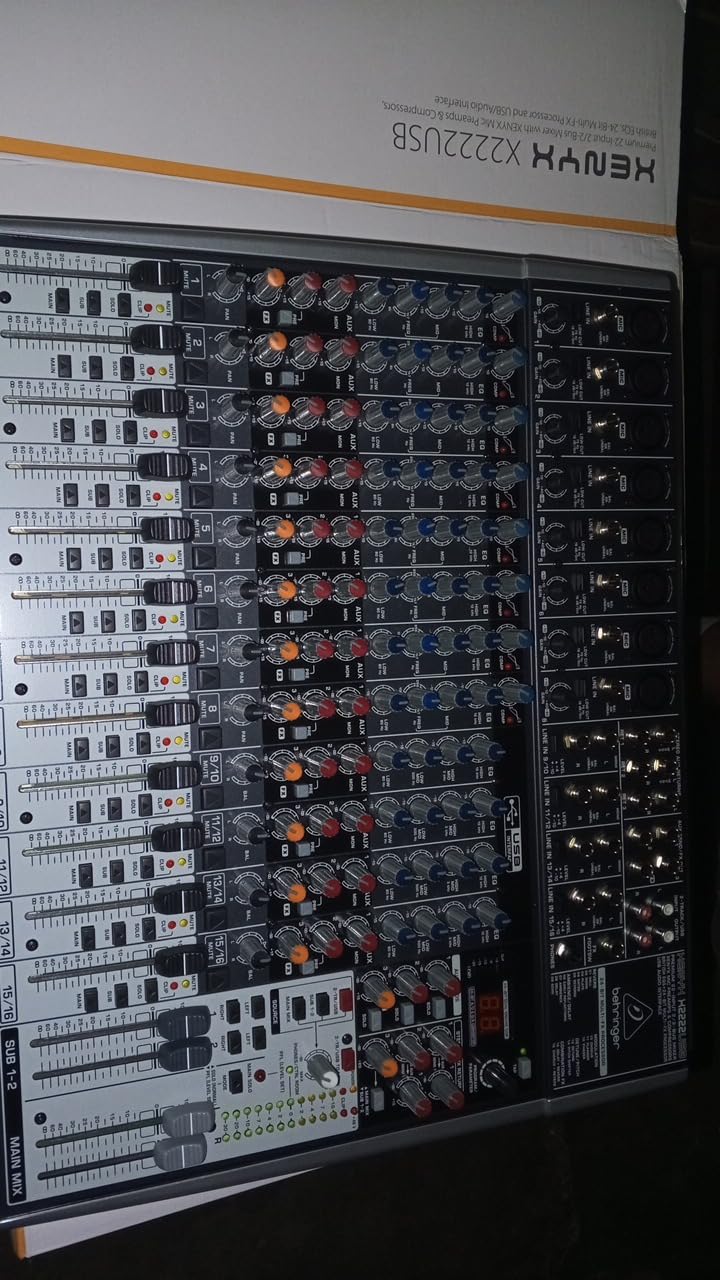 Behringer Xenyx X2222USB Premium 22-Input 2/2-Bus Mixer with XENYX Mic Preamps & Compressors customer photo 1
