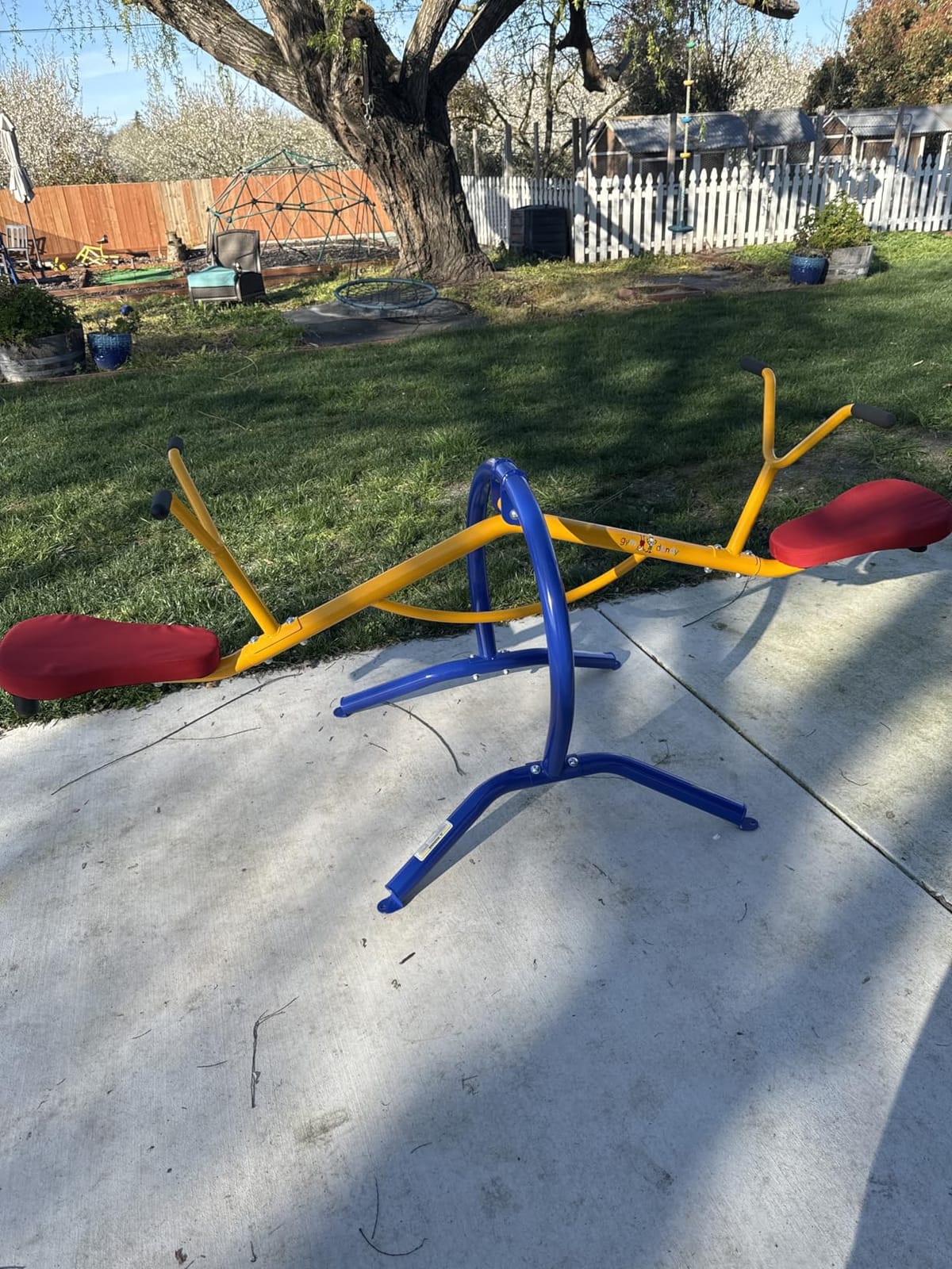 gym dandy Teeter-Totter Home Seesaw Playground Set TT-210, Multi Colored, 37.00 x 31.00 x 85.50 inches customer photo 1