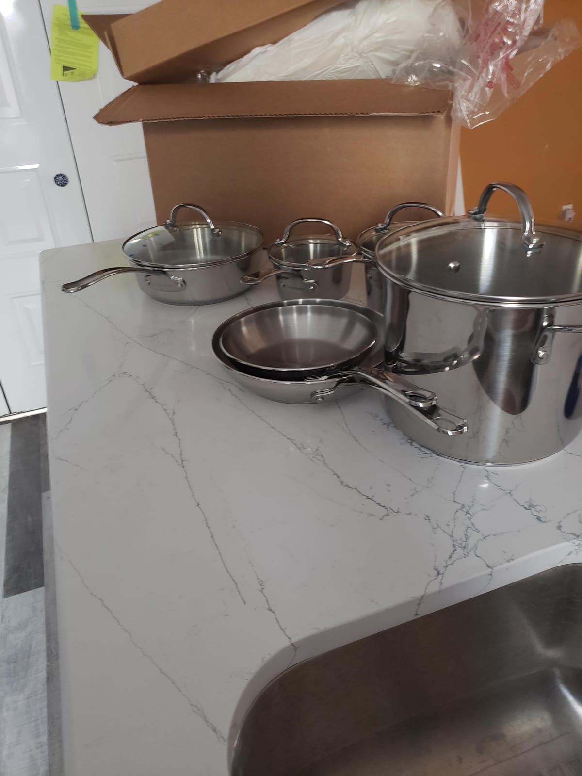 Farberware Millennium Stainless Steel Pots and Pans Set, 10-Piece, Silver customer photo 2