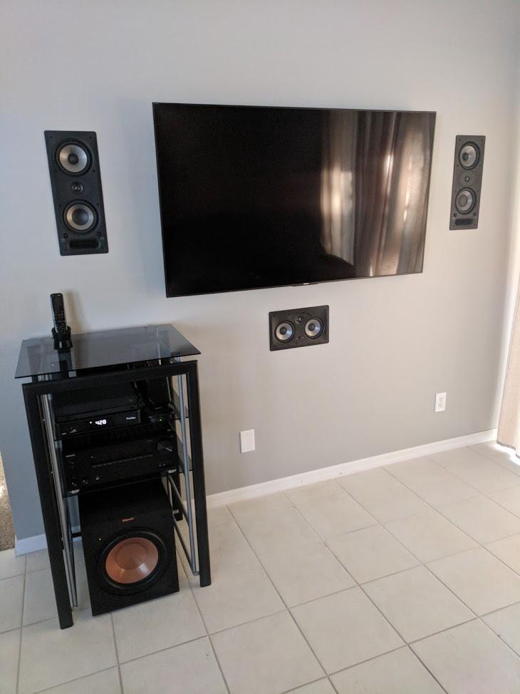 Polk Audio 255c-RT In-Wall Speaker, The Vanishing Series, Black/White customer photo 2
