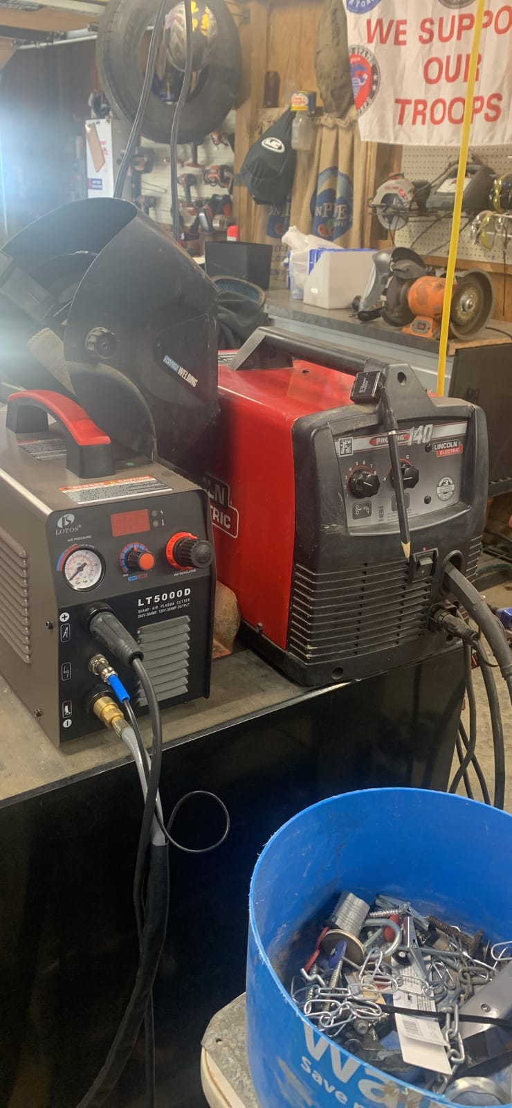 LOTOS LT5000D Plasma Cutter, 2024 Upgraded 5/8 inch 16mm Clean Cut 3/4 inch 20mm Severance Cut 50A Plasma Metal Cutter Machine, Plasma Cutting Equipment, Dual Voltage 120V or 240V, Brown customer photo 2