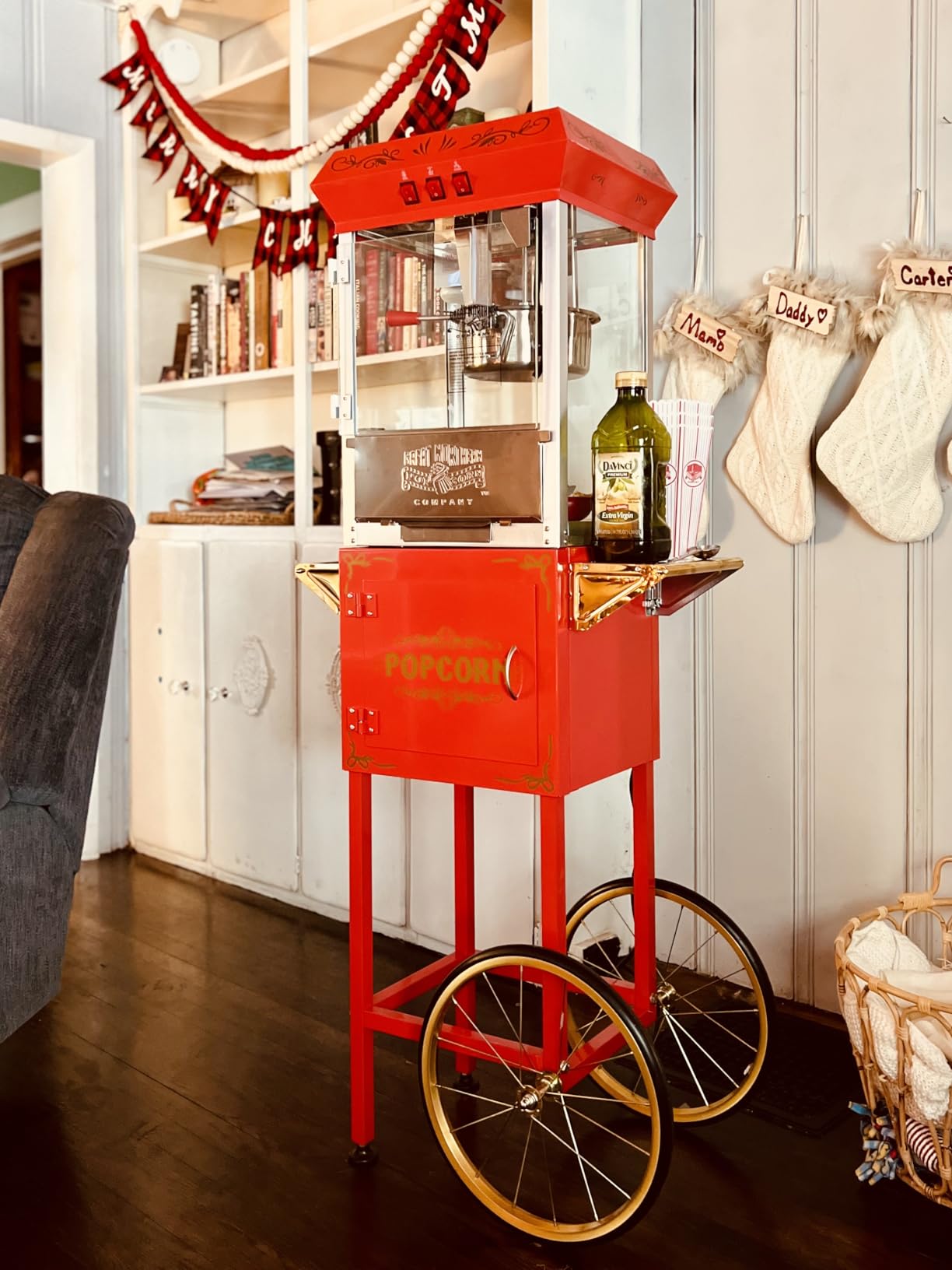 Great Northern Popcorn Foundation 8oz Popcorn Maker Machine with Cart, Red customer photo 2