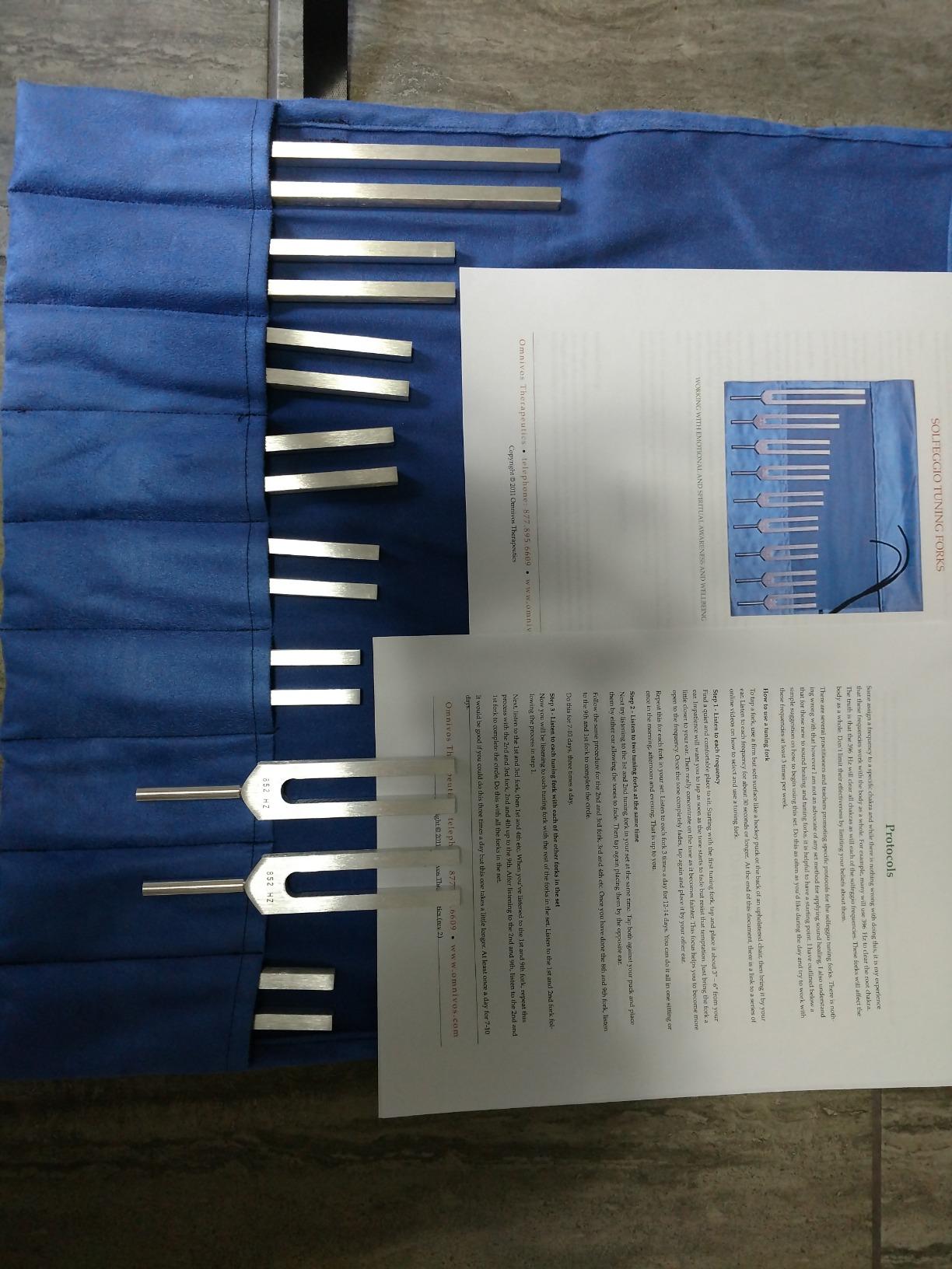 Solfeggio Tuning Forks for Healing Set - Made in the USA - Chakra Tuning Fork Set Includes 528 hz Tuning Fork - Sound Healing Instruments & Sound Therapy Instruments customer photo 1