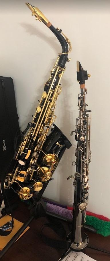 Mendini By Cecilio Eb Alto Saxophone Kit for Beginner - Black Silver customer photo 1