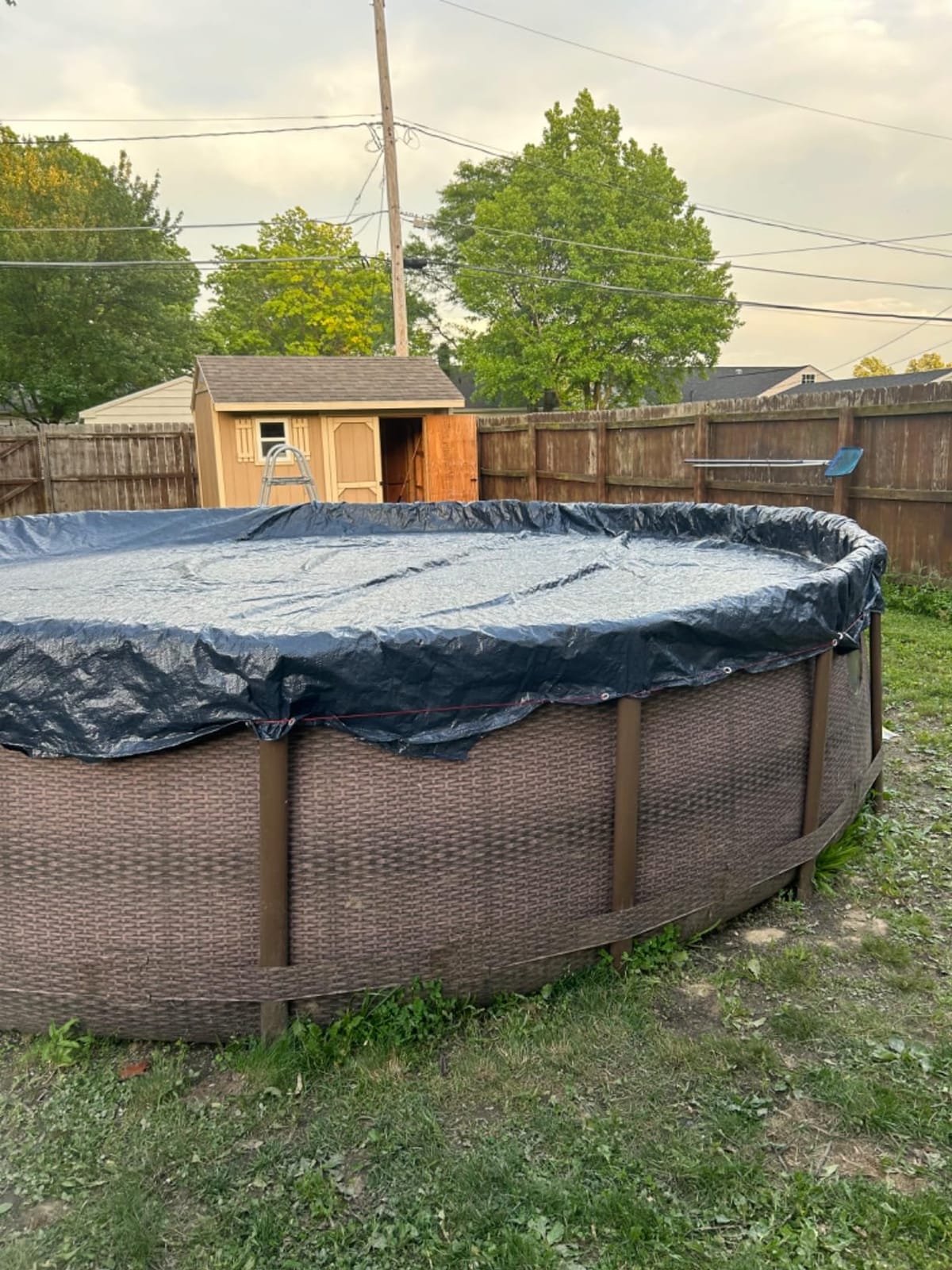 Blue Wave Arctic Armor 24-ft Round Above Ground Pool Winter Cover, Navy customer photo 2