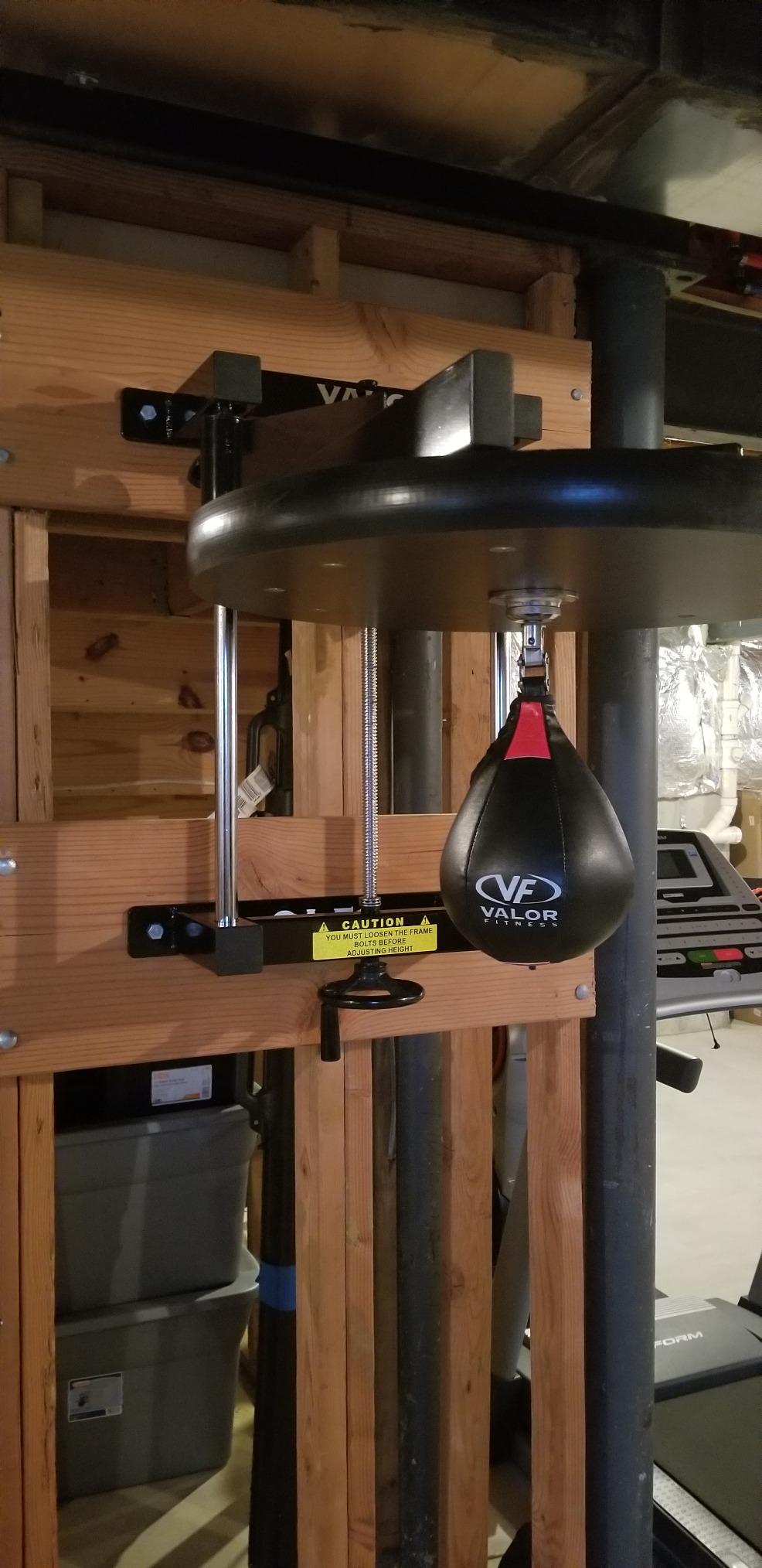 Valor Fitness Boxing Speed Bag Platform with Wheel Crank for Easy Adjustment, Speed Bag Included customer photo 1