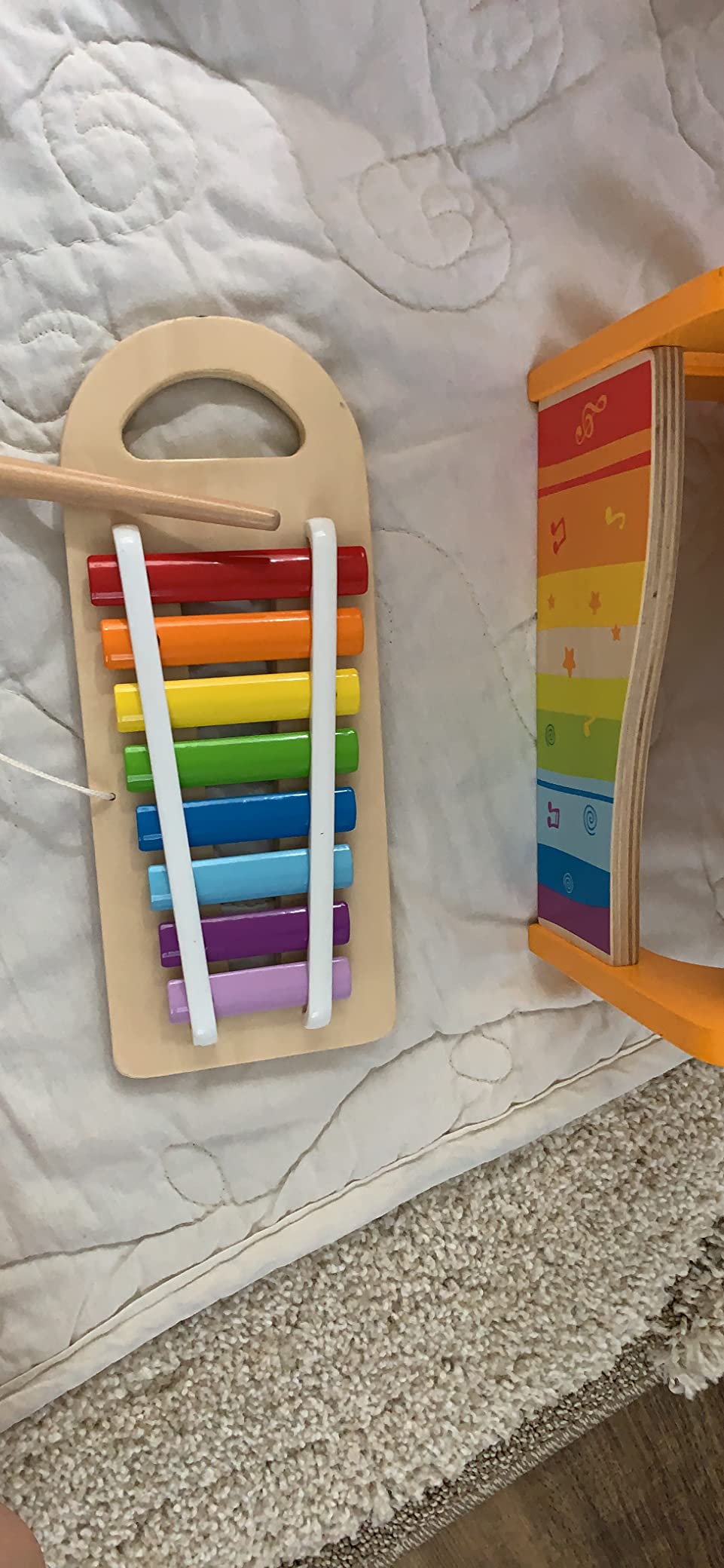 Hape Pound & Tap Bench with Slide Out Xylophone - Award Winning Durable Wooden Musical Pounding Toy for Toddlers customer photo 1
