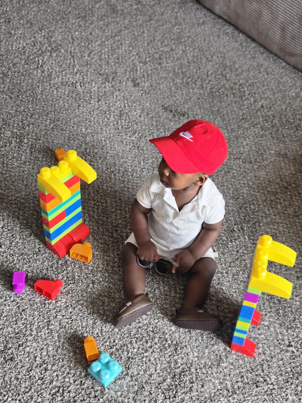 MEGA BLOKS First Builders Toddler Blocks Toys Set, Big Building Bag with 80 Pieces and Storage, Blue, Ages 1+ Years customer photo 2