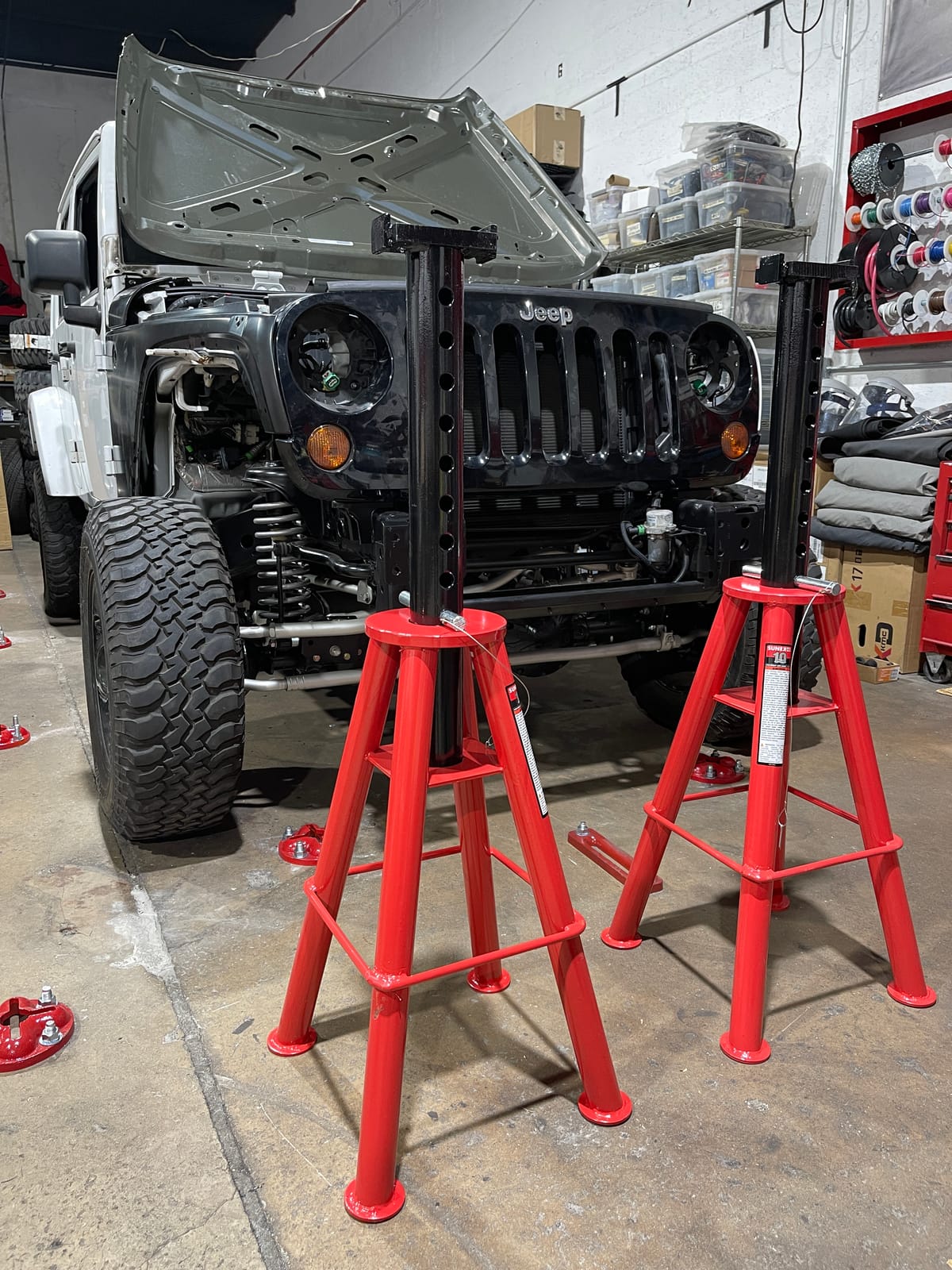 Sunex 1410 10-Ton, High Height, Pin Type, Jack Stands, Pair customer photo 1